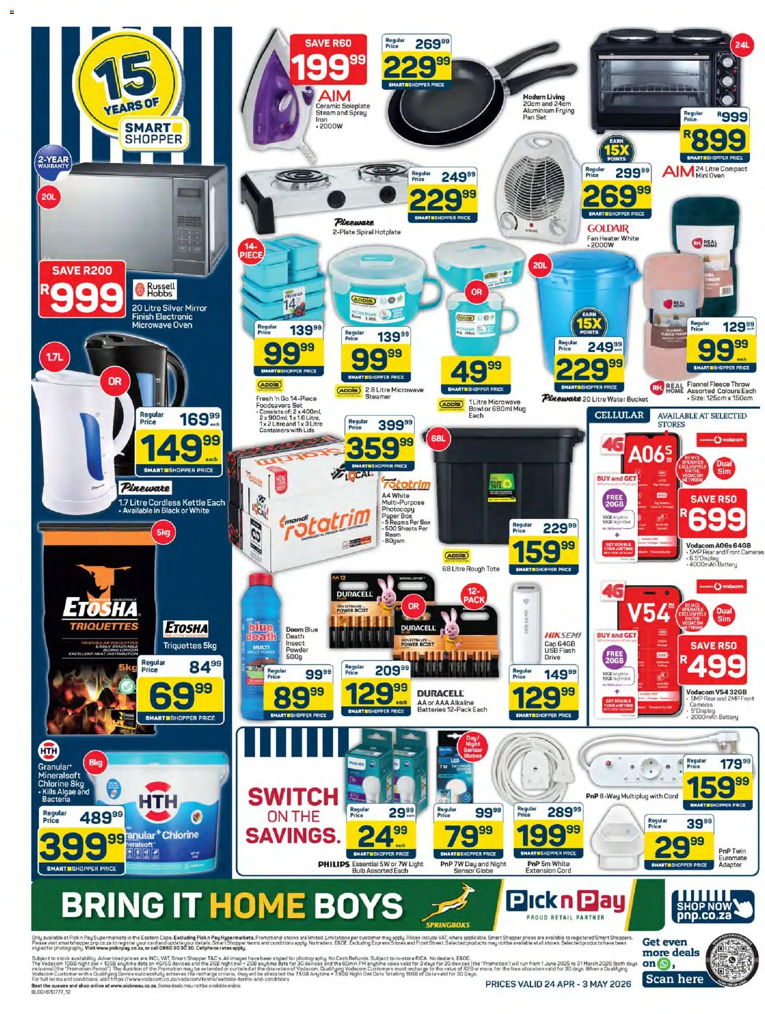 New Pick n Pay catalogue – valid from 24.04.2026 | Page: 12 | Products: Cap, USB, Microwave oven, Paper