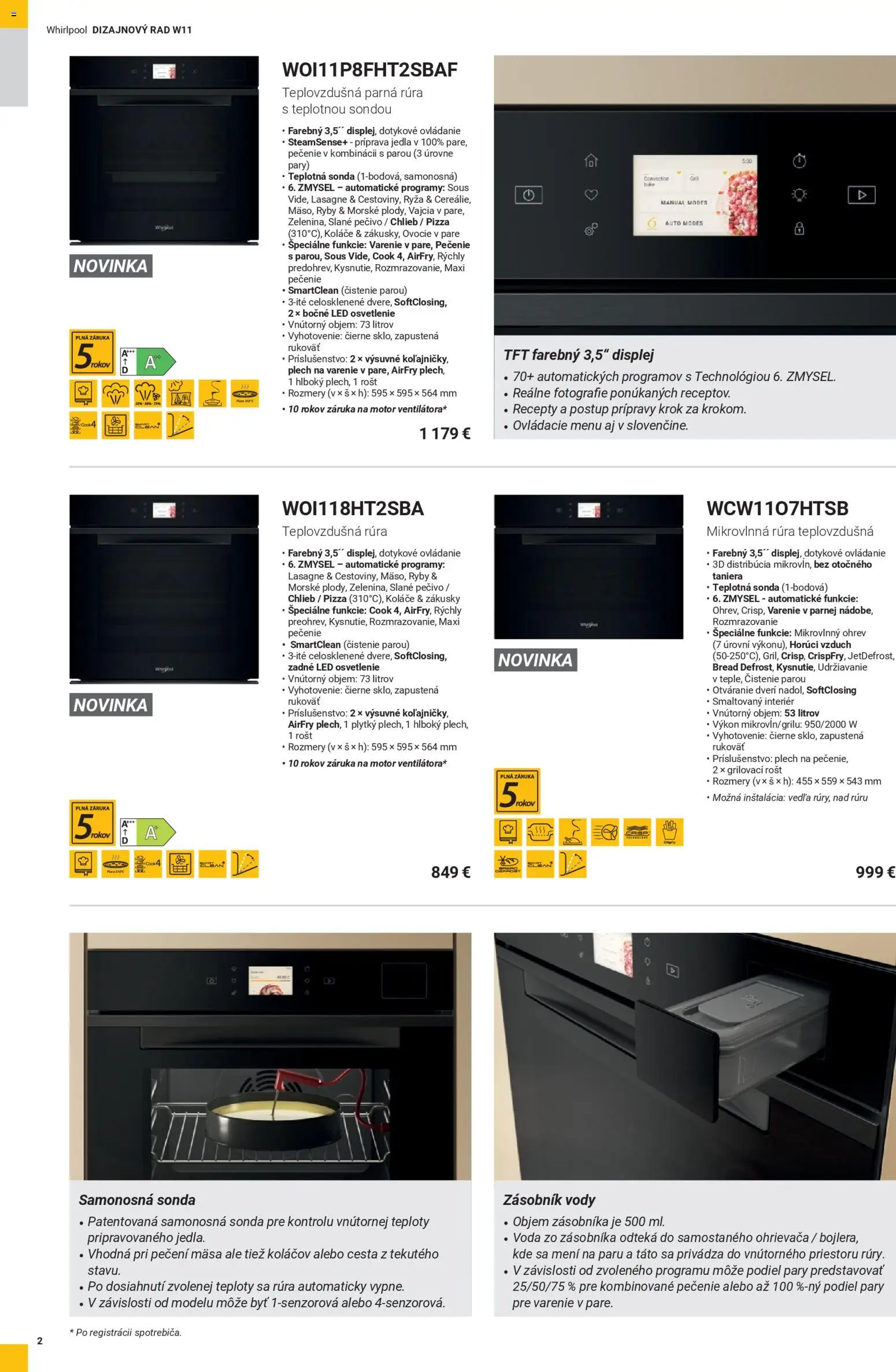 Nové Whirlpool akcie – leták je platný od 12.11.2025 | Strana: 2 | Produkty: Led osvetlenie, Osvetlenie, Teplovzdušná rúra, Rúra