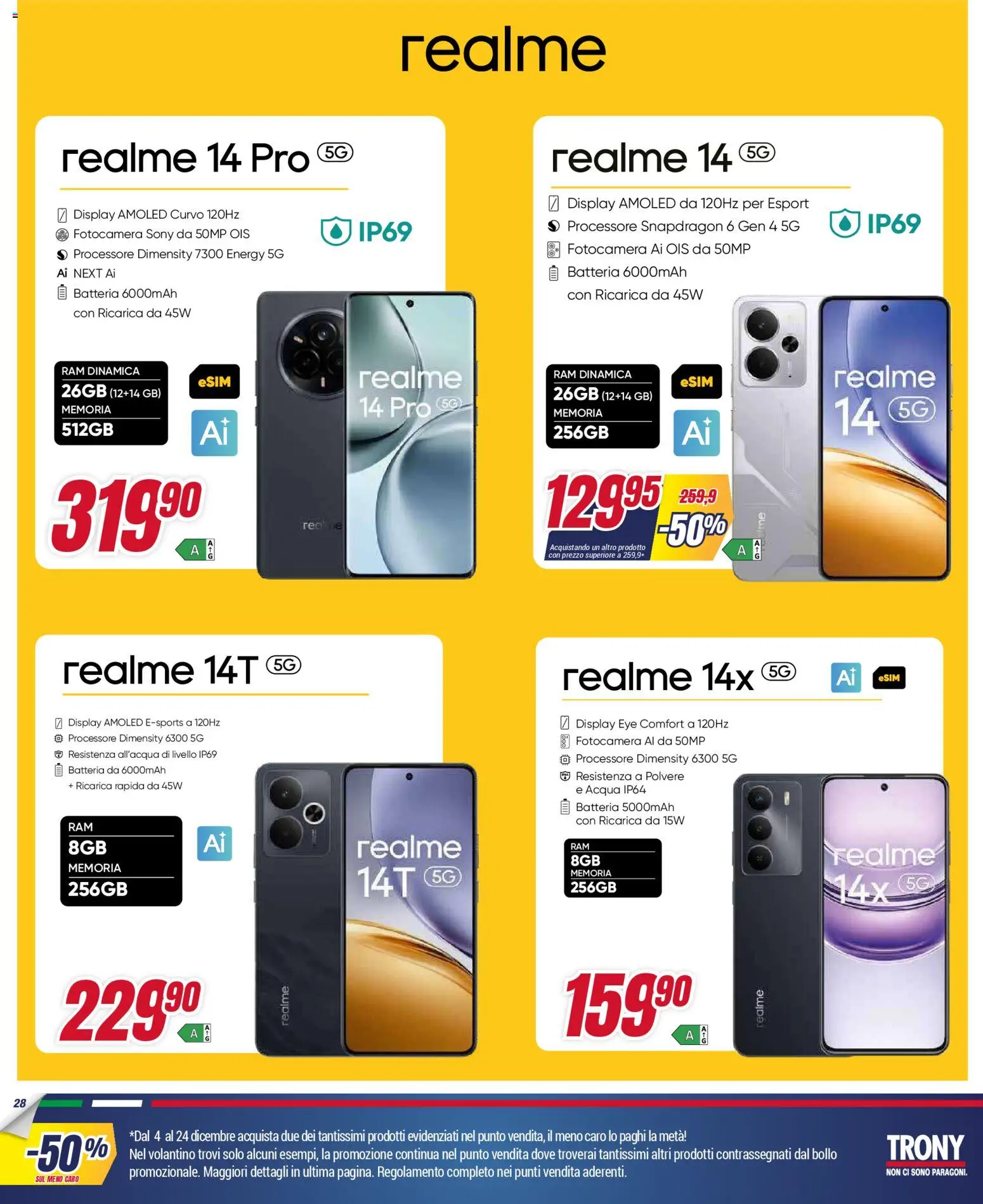 Volantino Trony del 04.12.2025 | Pagina: 28 | Prodotti: Acqua, Fotocamera, Batteria