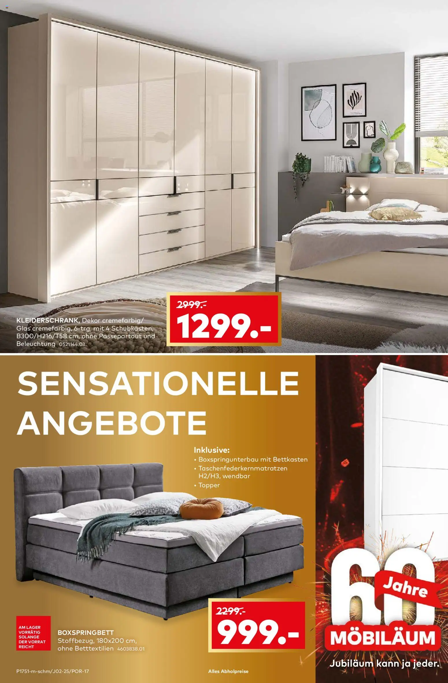 Porta! Möbiläums-Spar-Show mit Guido Cantz und 25% auf ALLE Möbel - Braunschweig – gültig ab 27.10.2025 | Seite: 6 | Produkte: Boxspringbett, Topper