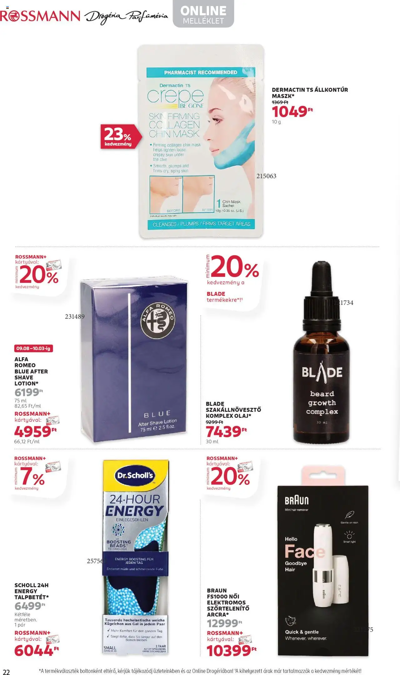 Rossmann akciós ujság - amely érvényes a következő dátumtól: 22.09.2025 | Oldal: 24 | Termékek: Szőrtelenítő