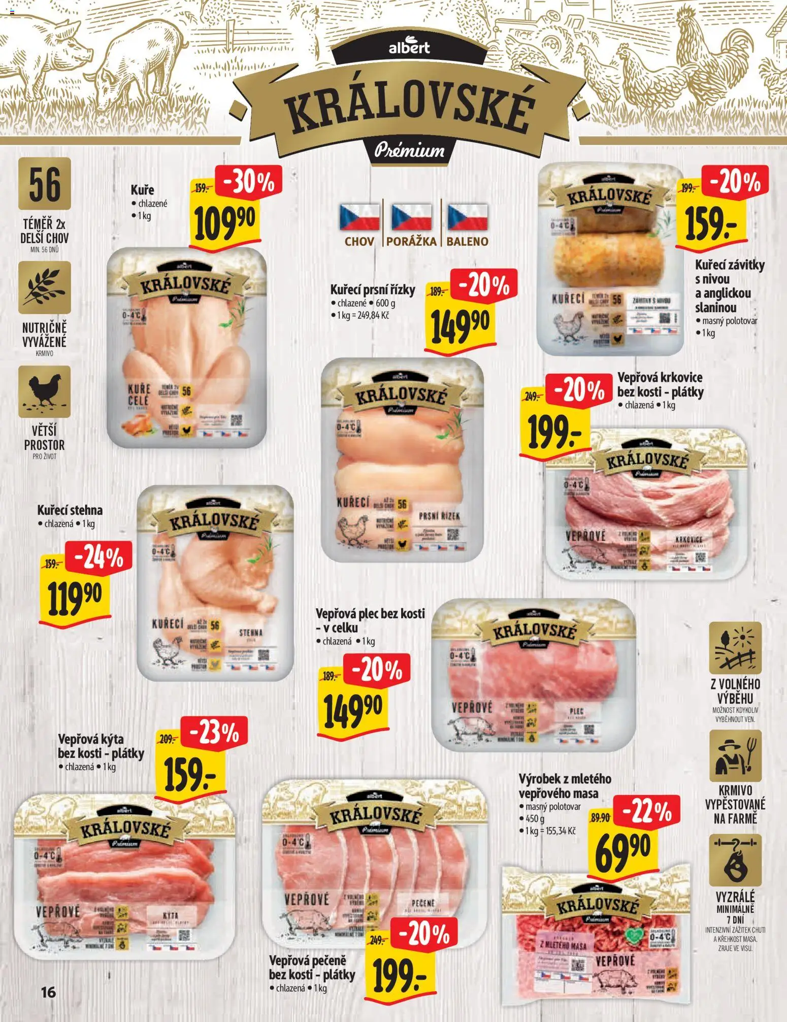 Albert katalog - Hypermarket od 29.10.2025 | Strana: 16 | Produkty: Plec bez kosti, Vepřová plec, Kýta, Vepřová krkovice