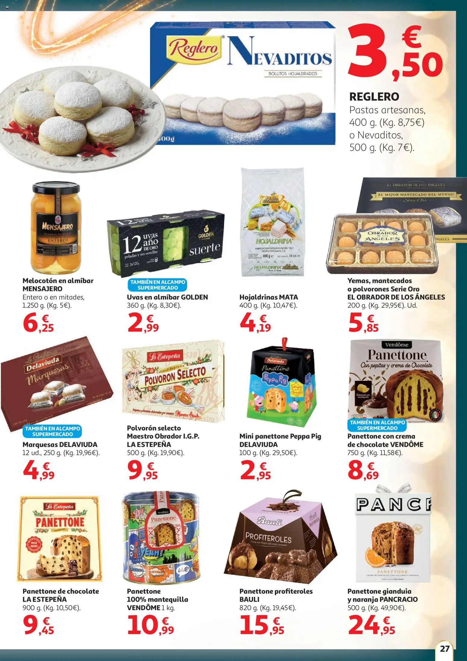 Alcampo - Hg Madrid │ válido desde el 11.12.2025 | Página: 27 | Productos: Κουρτίνα, Τζίντζερ, Chocolate, Crema