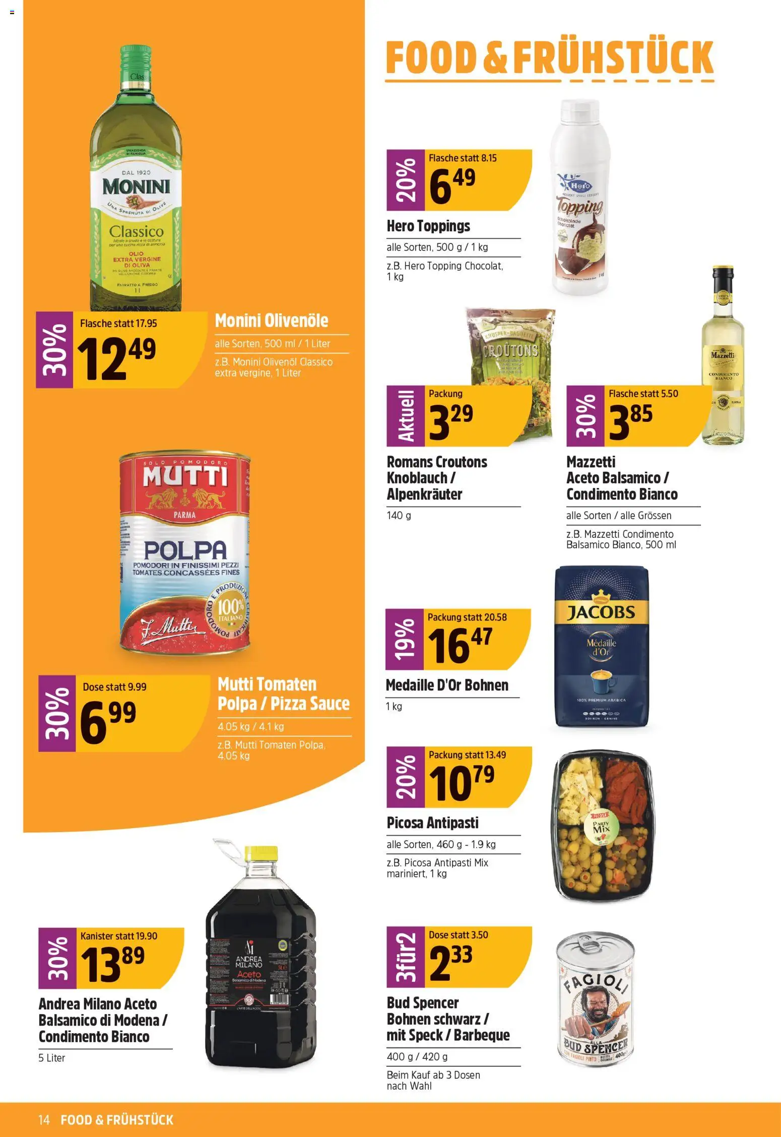 TopCC aktionen – gültig ab 04.05.2026 | Seite: 14 | Produkte: Balsamico, Schokolade, Pizza, Knoblauch