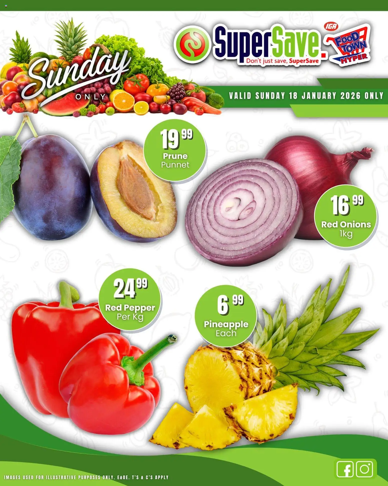 New Super Save catalogue – valid from 18.01.2026 | Page: 11 | Products: Pineapple, Onions, Pepper