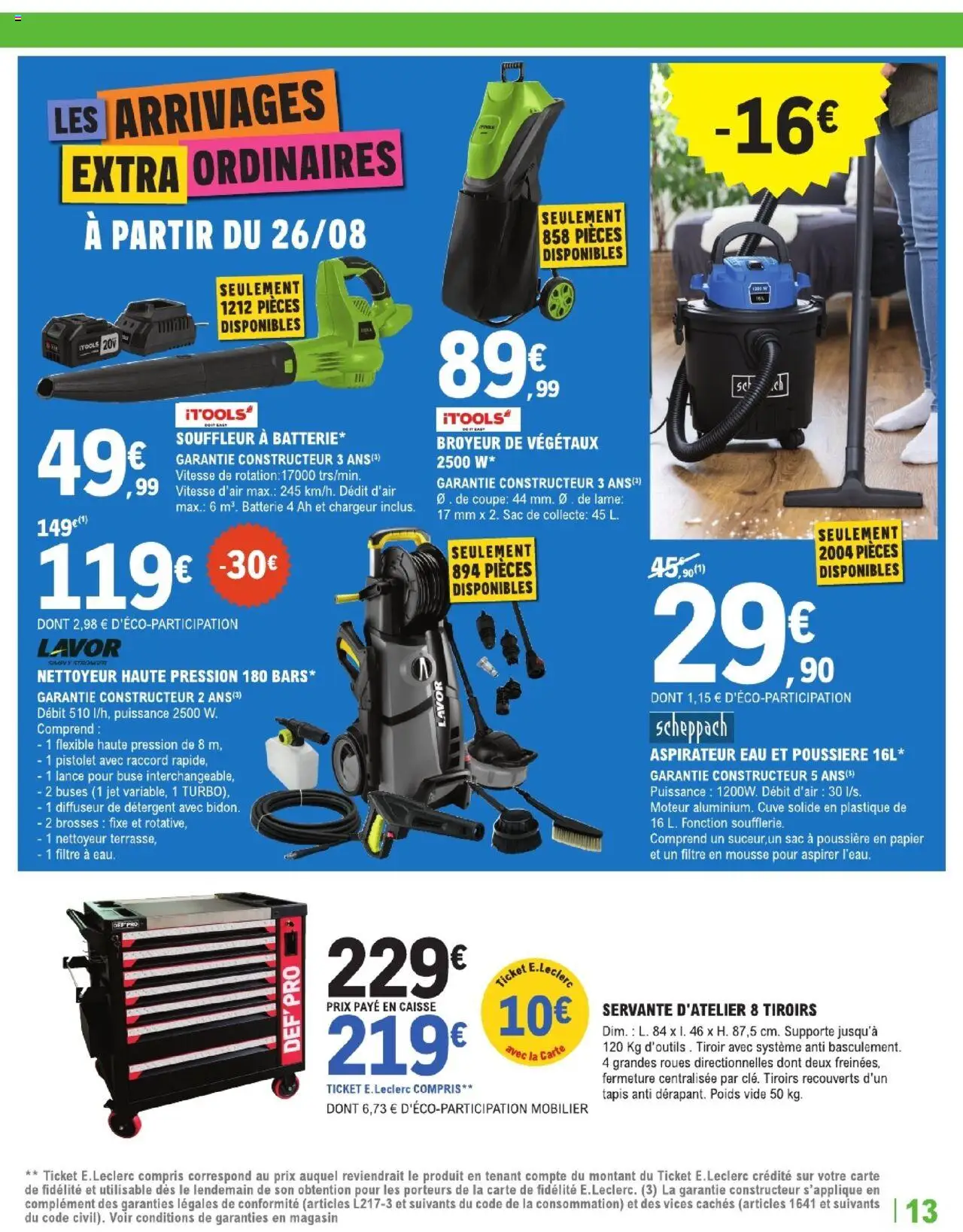  | Page: 13 | Produits: Poids, Mousse, Aspirateur eau et poussière, Batterie