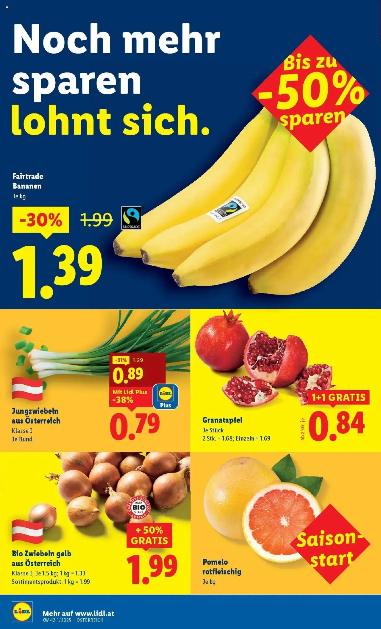 Lidl - Fohnsdorf, Neunkirchen, Graz gültig ab 09.10.2025 | Seite: 40 | Produkte: Zwiebeln, Bananen