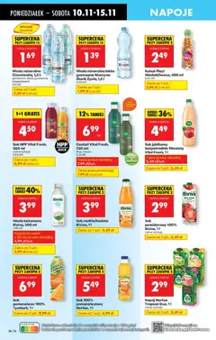 Pogląd oferty "Woda mineralna Cisowianka, 1,5 l, gazowana, lekko gazowana, niegazowana" - ważna od 10.11.2025 | Strona: 64