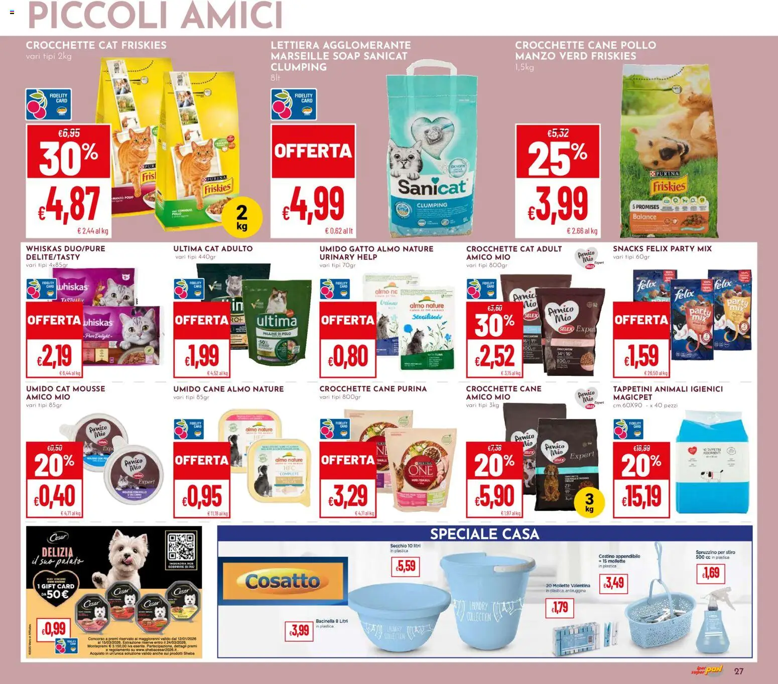 Volantino Pan del 02.02.2026 | Pagina: 27 | Prodotti: Pollo, Crocchette, Crocchette cane, Secchio