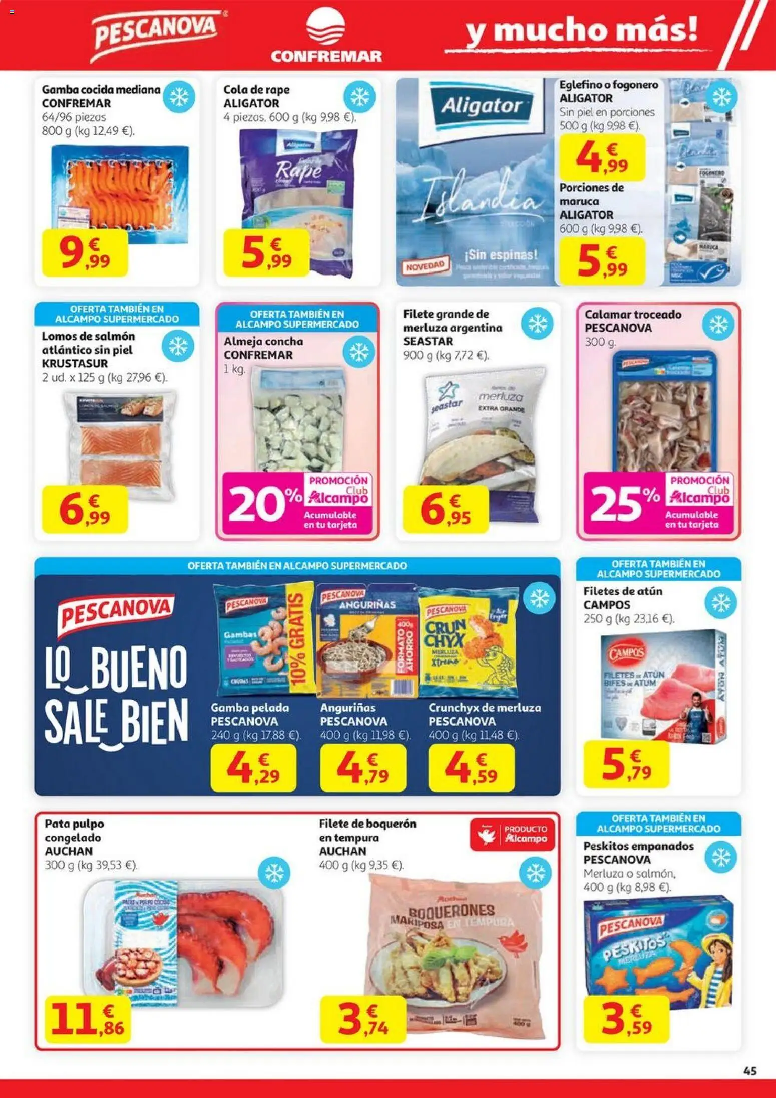 Alcampo - HG Madrid Unificado  │ válido desde el 23.10.2025 | Página: 45 | Productos: Filete, Gamba