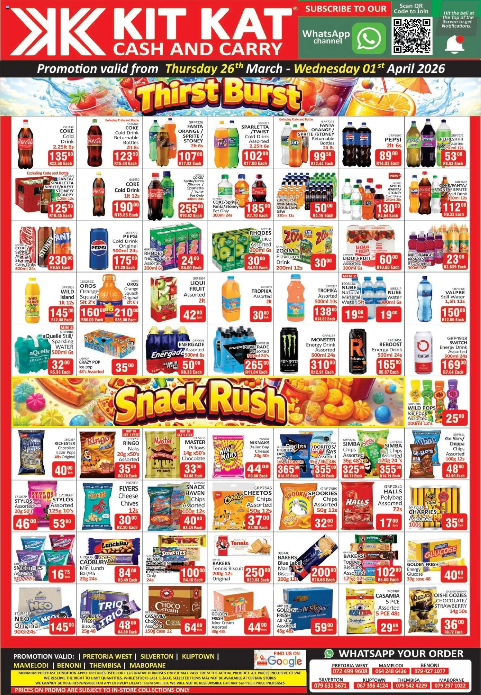 New KIT KAT Cash & Carry catalogue – valid from 26.03.2026 | Page: 2 | Products: Case, Coke, Chocolate, Fruit