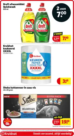 Sheba kattenvoer in saus vis, 40 x 85 gram - Voorbeeld van een folder van Kruidvat, geldig van 20.04.2026 | Pagina: 70 | Producten: Vis, Kan, Saus, Papier