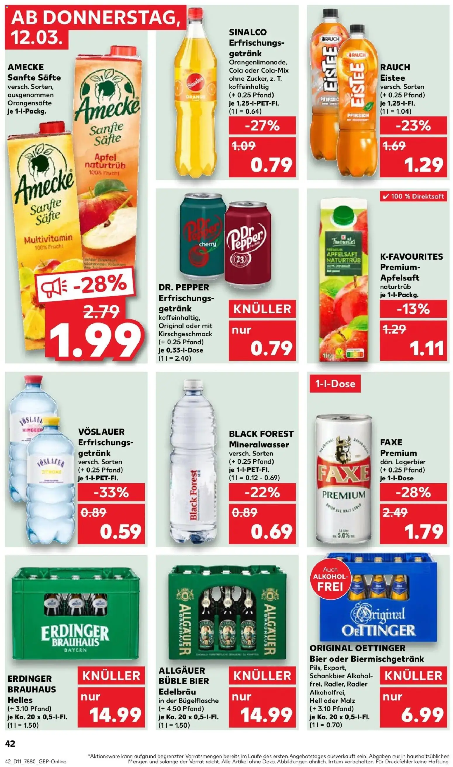 Kaufland Prospekt Schwentinental	 – gültig ab 09.03.2026 | Seite: 54 | Produkte: Erdinger, Bier, Apple, Pfirsich