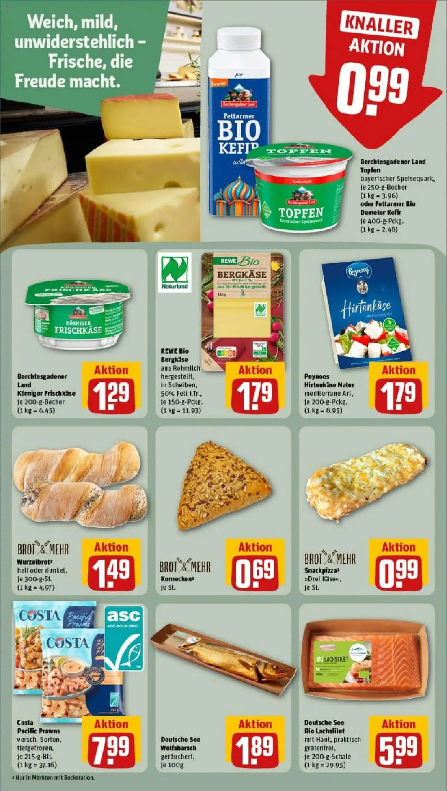 Rewe prospekt Bamberg	 – gültig ab 10.11.2025 | Seite: 17 | Produkte: Feta, Brot, Pizza, Frischkase