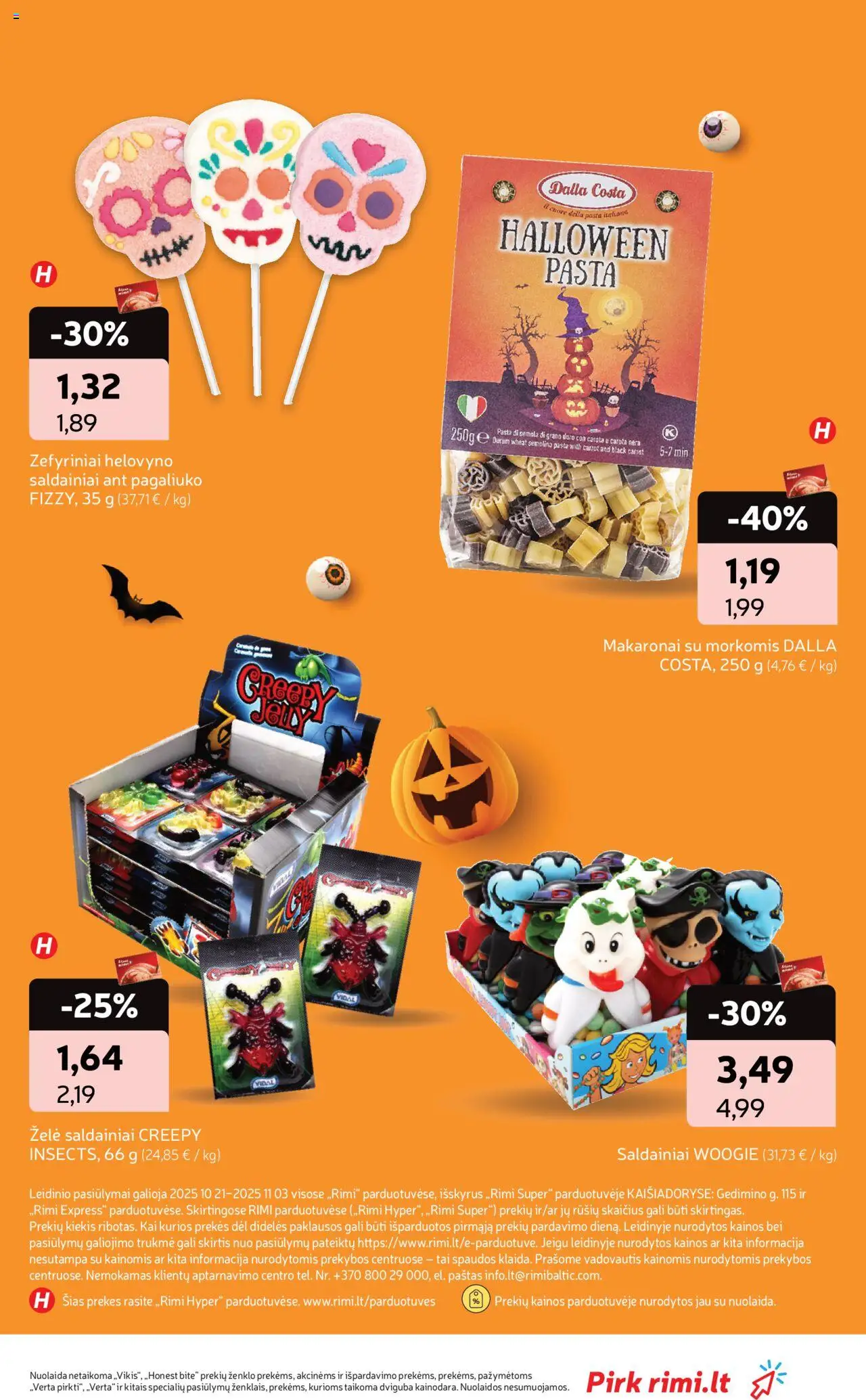 Rimi akcijos nuo 21.10.2025 | Puslapis: 13 | Prekių: Saldainiai, Makaronai