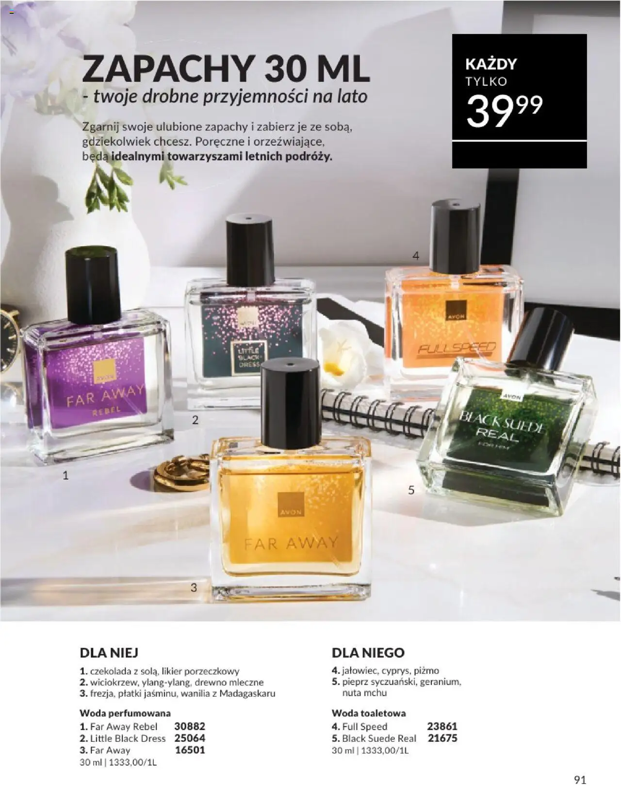 Avon Katalog 08 2025 od 01.08.2025 | Strona: 91 | Produkty: Woda toaletowa, Czekolada, Woda, Pieprz