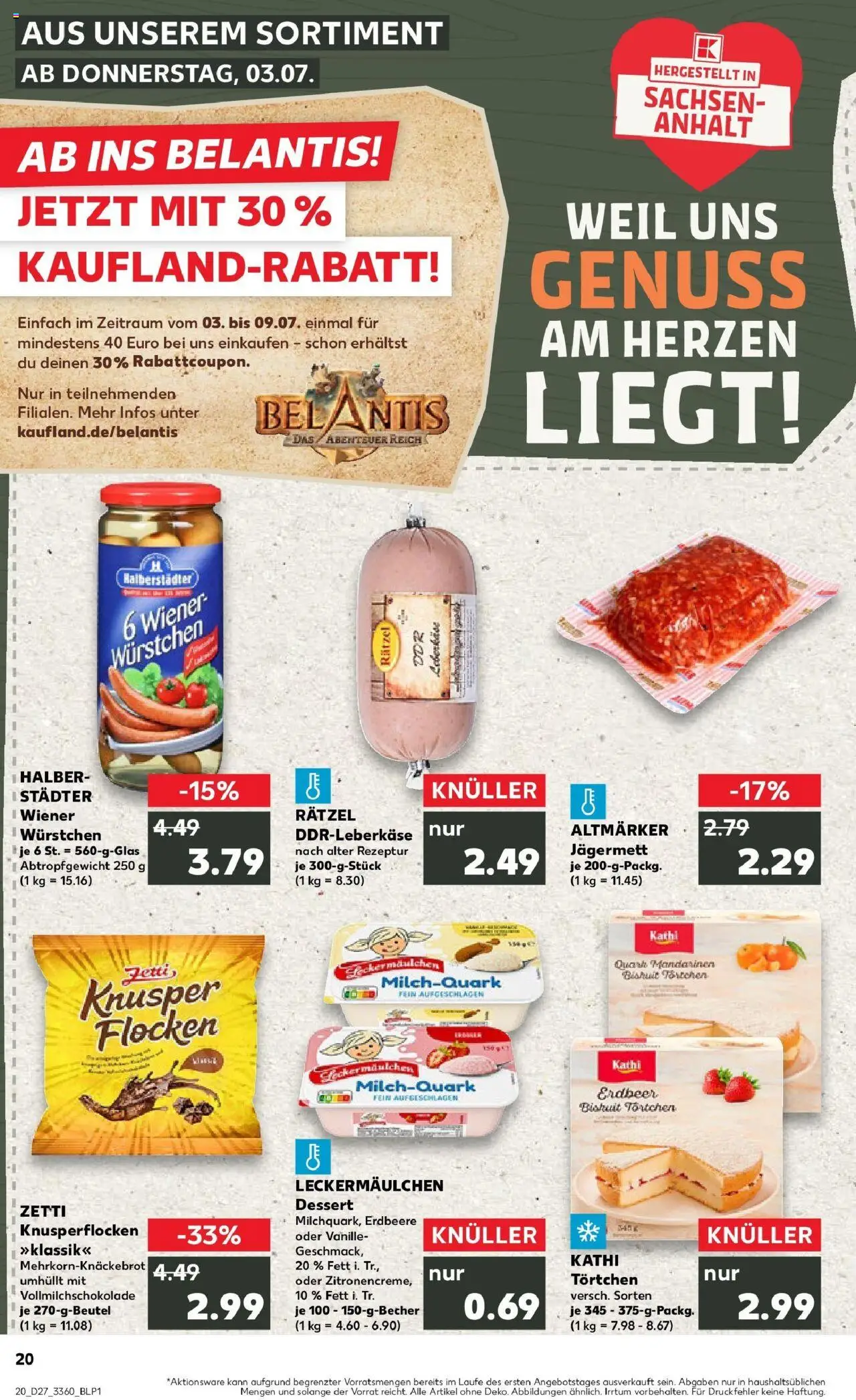Kaufland prospekt Bernburg (Saale)	 - gültig ab dem 06.07.2025 | Seite: 35 | Produkte: Wiener wurstchen, Quark, Mandarinen, Flocken