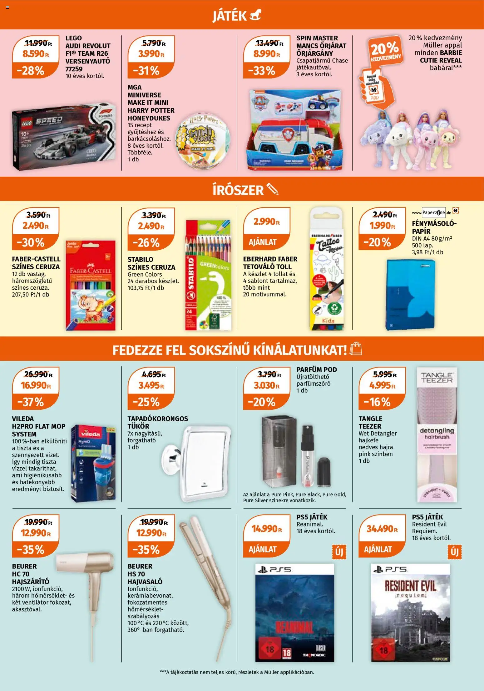 Müller akciós ujság - amely érvényes a következő dátumtól: 02.03.2026 | Oldal: 11 | Termékek: Ventilátor, Hajvasaló, Tükör, Vileda