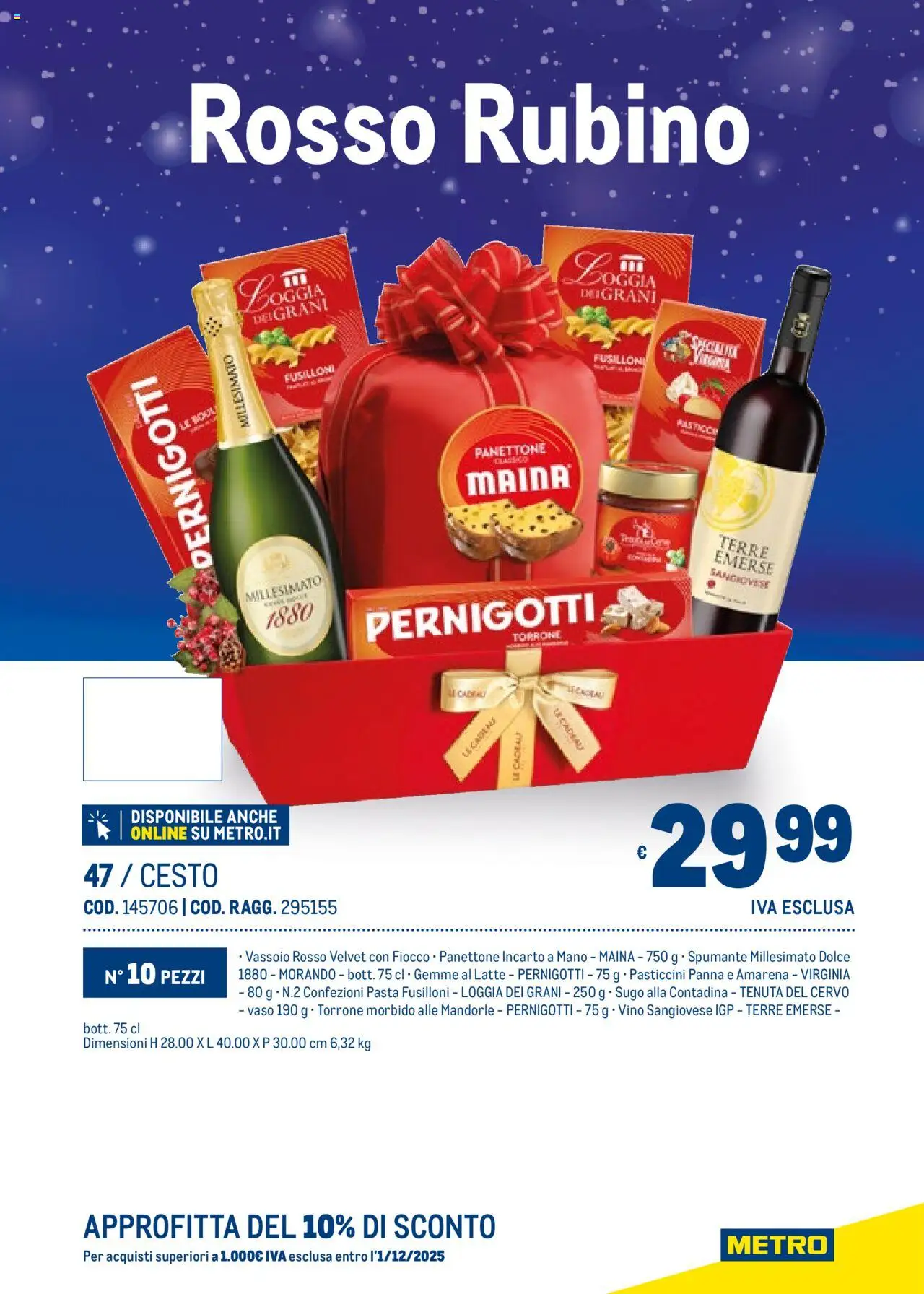 Volantino Metro del 06.11.2025 | Pagina: 51 | Prodotti: Vino, Pasta, Mandorle, Vassoio