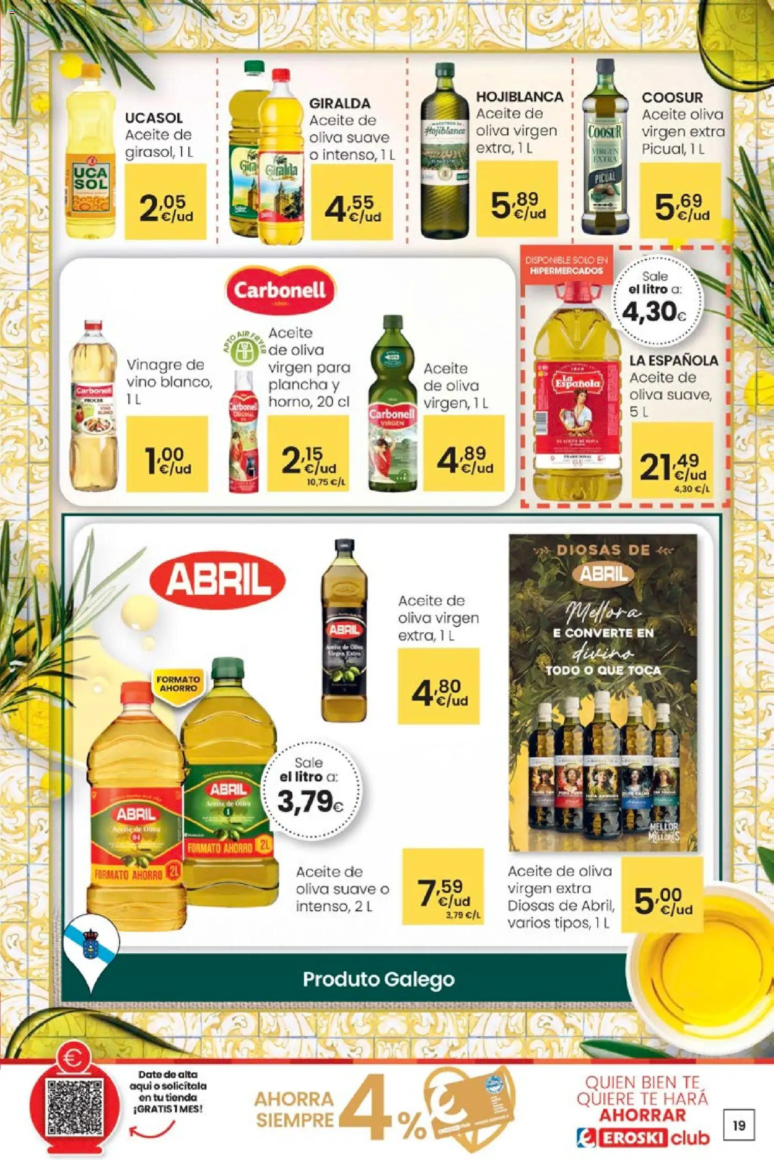 Eroski - Adiántate ao Nadal │ válido desde el 13.11.2025 | Página: 19 | Productos: Aceite, Té, Aceite de oliva virgen extra, Δεξαμενή