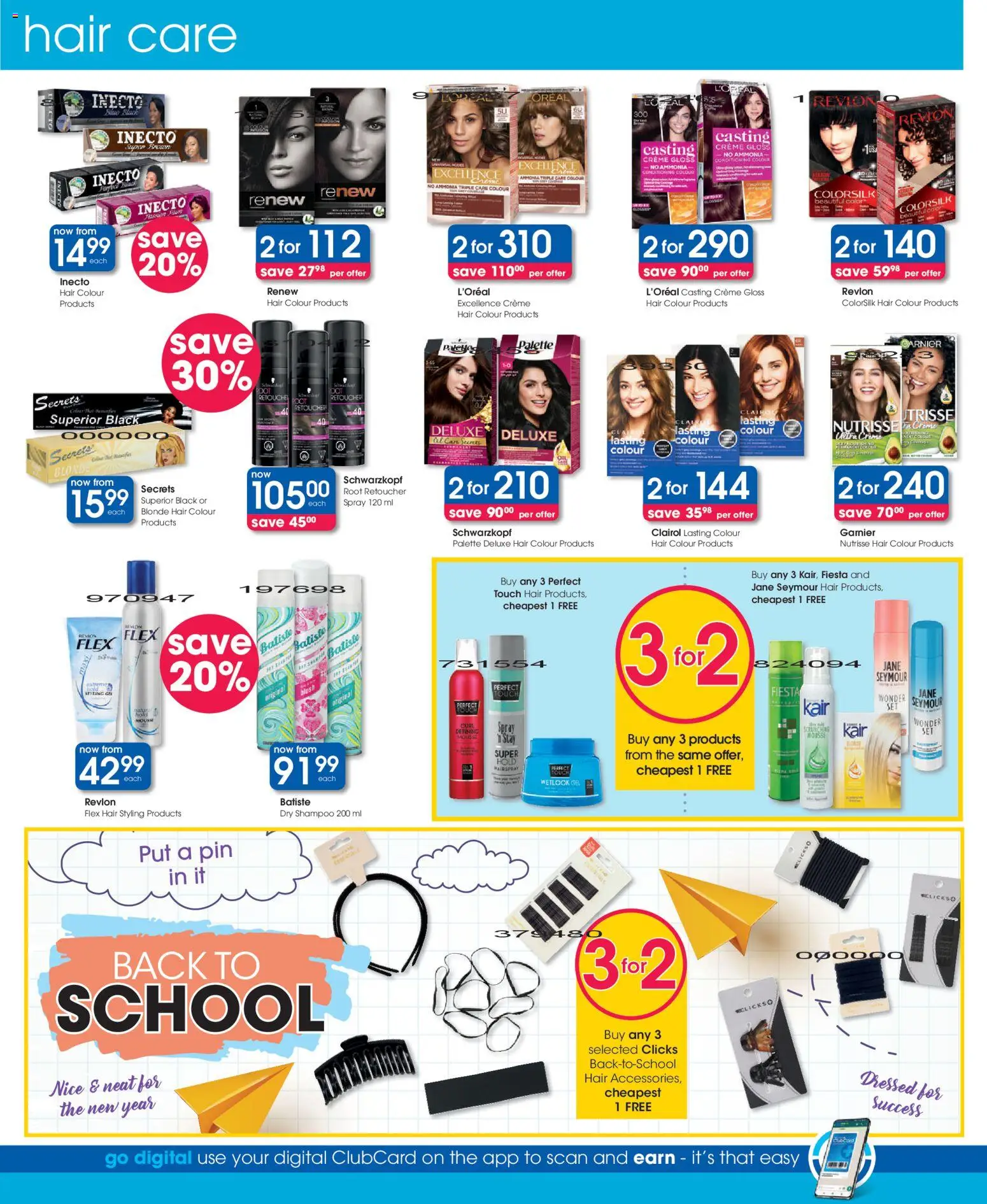 New Clicks catalogue – valid from 25.11.2025 | Page: 20 | Products: Gloss, Hair colour, Blush, Shampoo