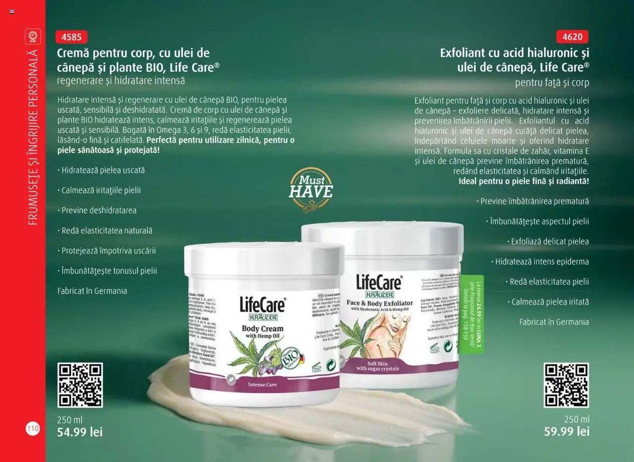 Noul catalog Life Care – valabil de la 01.10.2025 | Pagină: 112 | Produse: Şerit ödül, Exfoliant, Body, Chaussures de ski