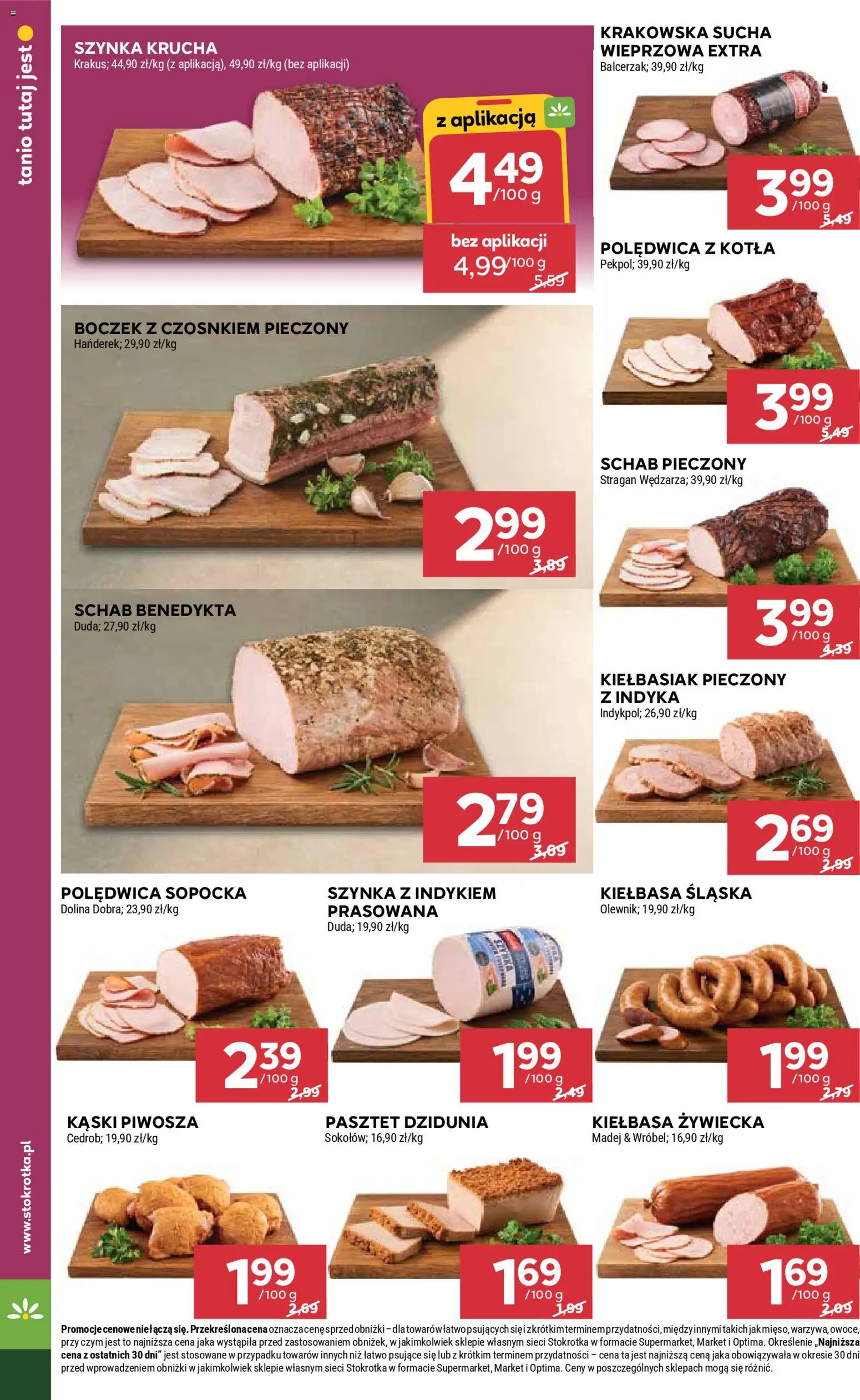 Stokrotka Gazetka - Market od 26.02.2026 | Strona: 6 | Produkty: Kiełbasa, Boczek, Schab pieczony, Owoce
