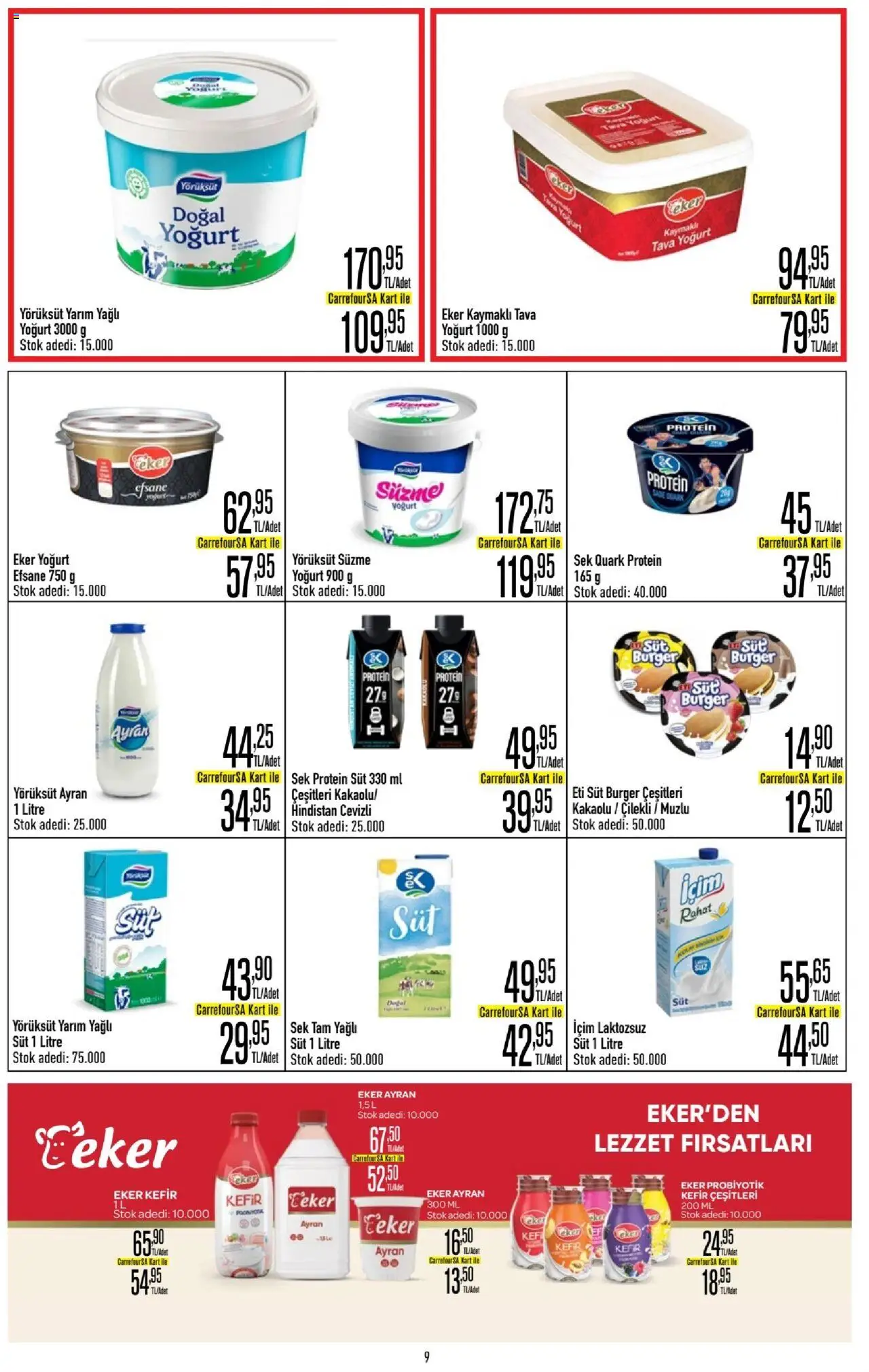 CarrefourSA Katalog - 10.06.2025 tarihinden itibaren geçerlidir | Sayfa: 9 | Ürünler: Kefir, Hindistan Cevizi, Süt, Şeker