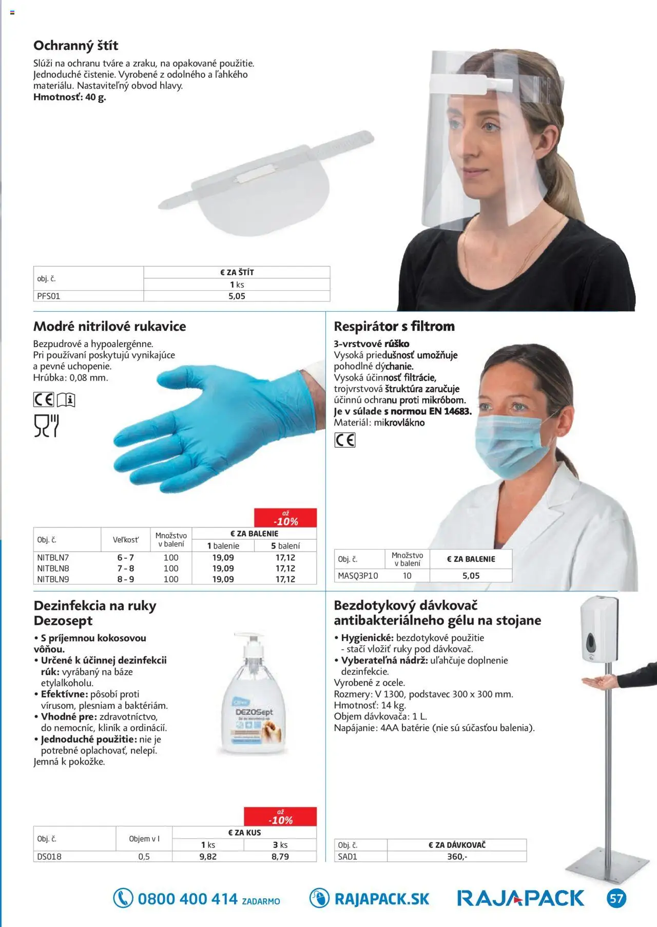 Nové Raja akcie – leták je platný od 01.09.2025 | Strana: 57 | Produkty: Rukavice