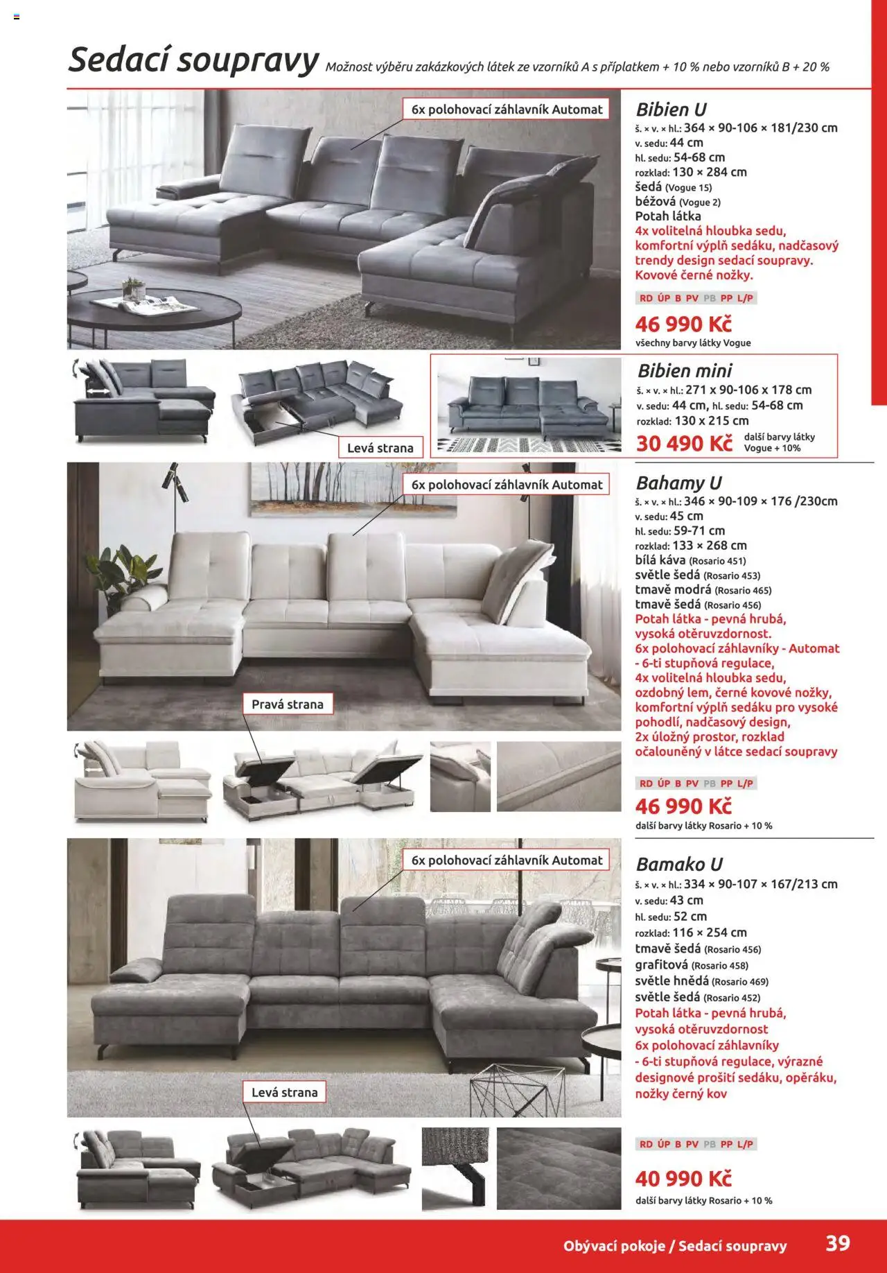 ORFA nábytek katalog 2025-2026 od 01.10.2025 | Strana: 39 | Produkty: Káva, Barvy