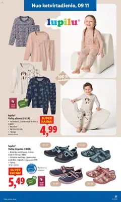 LIDL akcijos nuo 08.09.2025 | Puslapis: 37 | Prekių: Pižama, Šlepetės