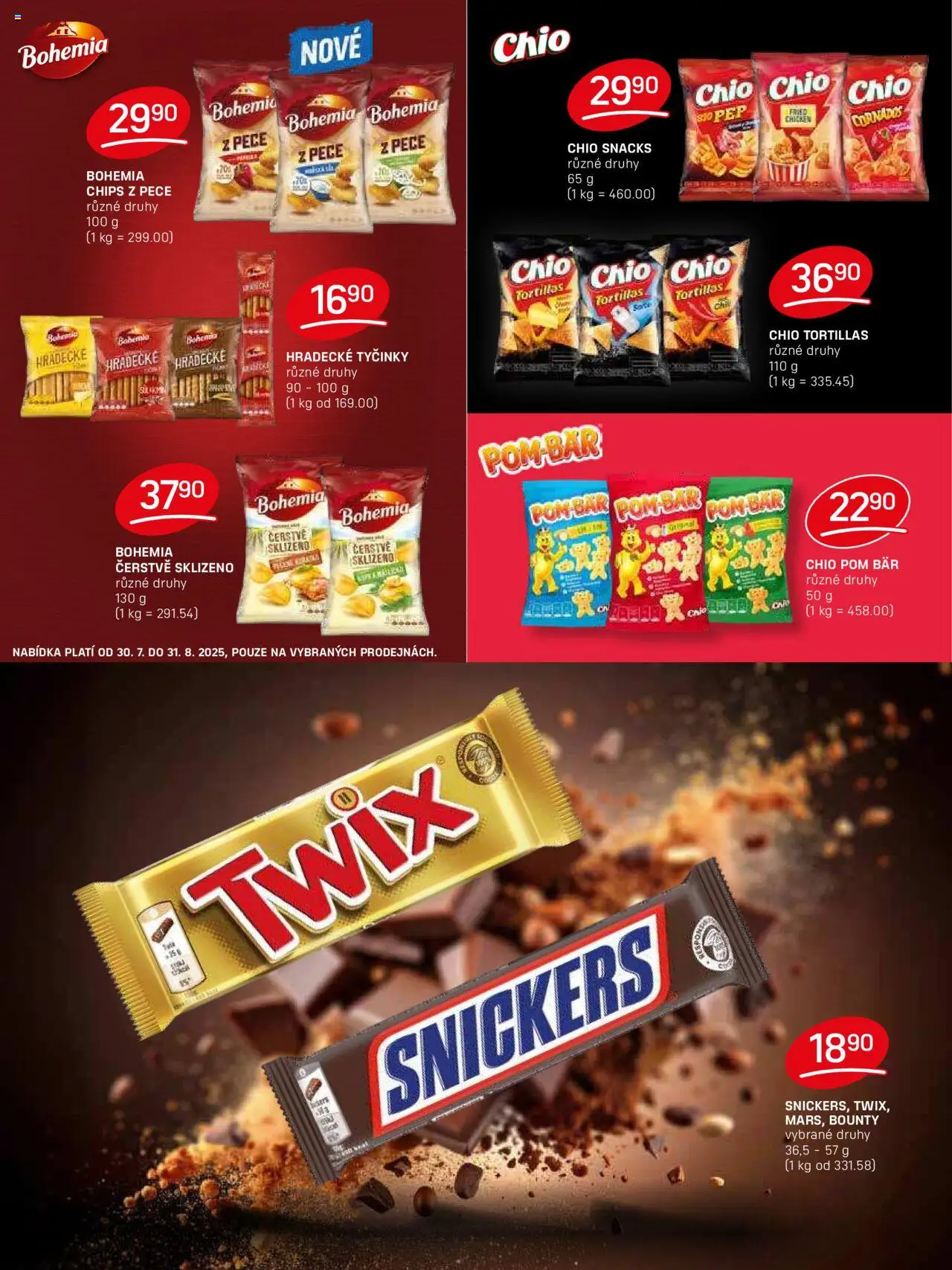 Flop leták od 06.08.2025 | Strana: 15 | Produkty: Twix, Tyčinky, Hradecké tyčinky