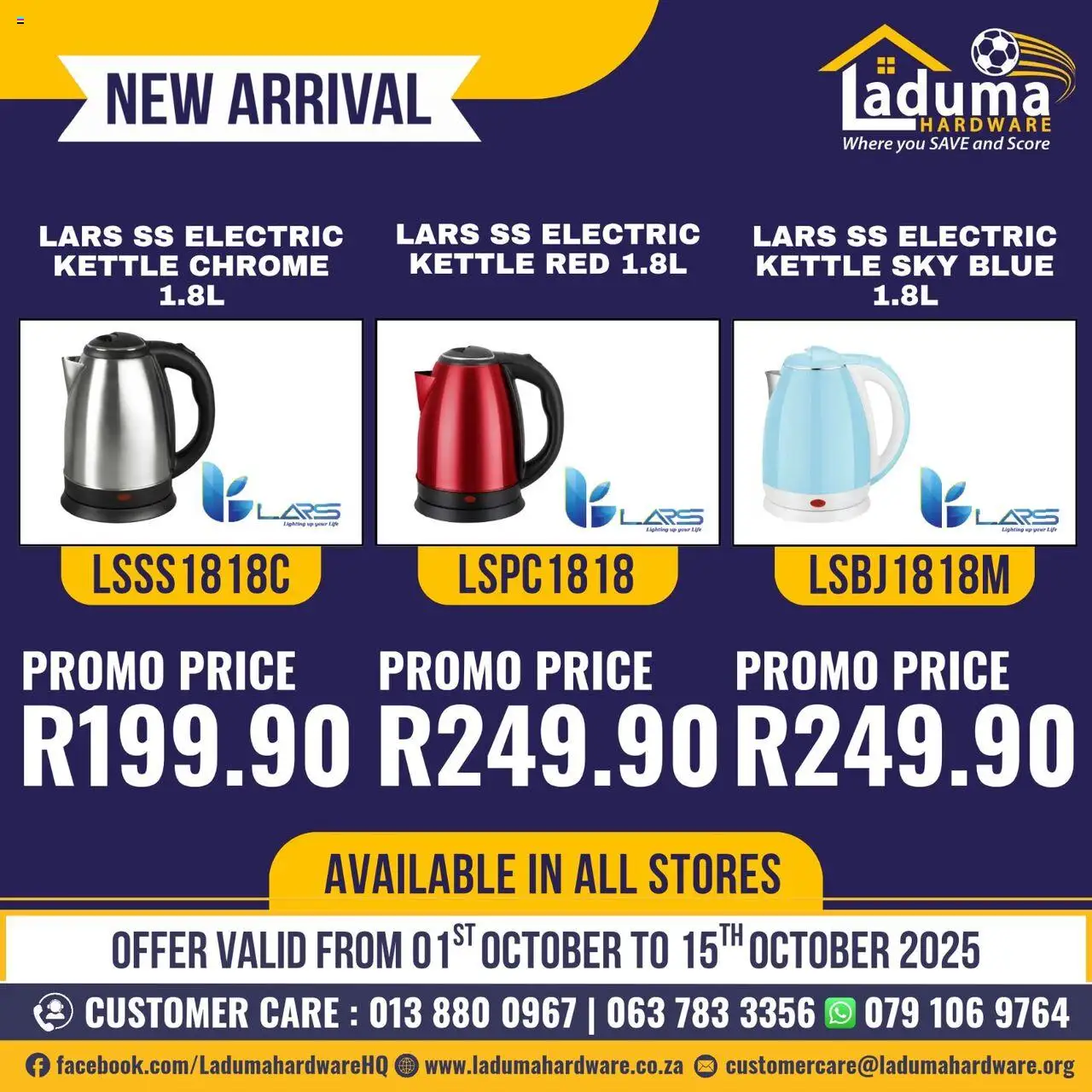 New Laduma Hardware catalogue – valid from 01.10.2025 | Page: 2 | Products: Kettle