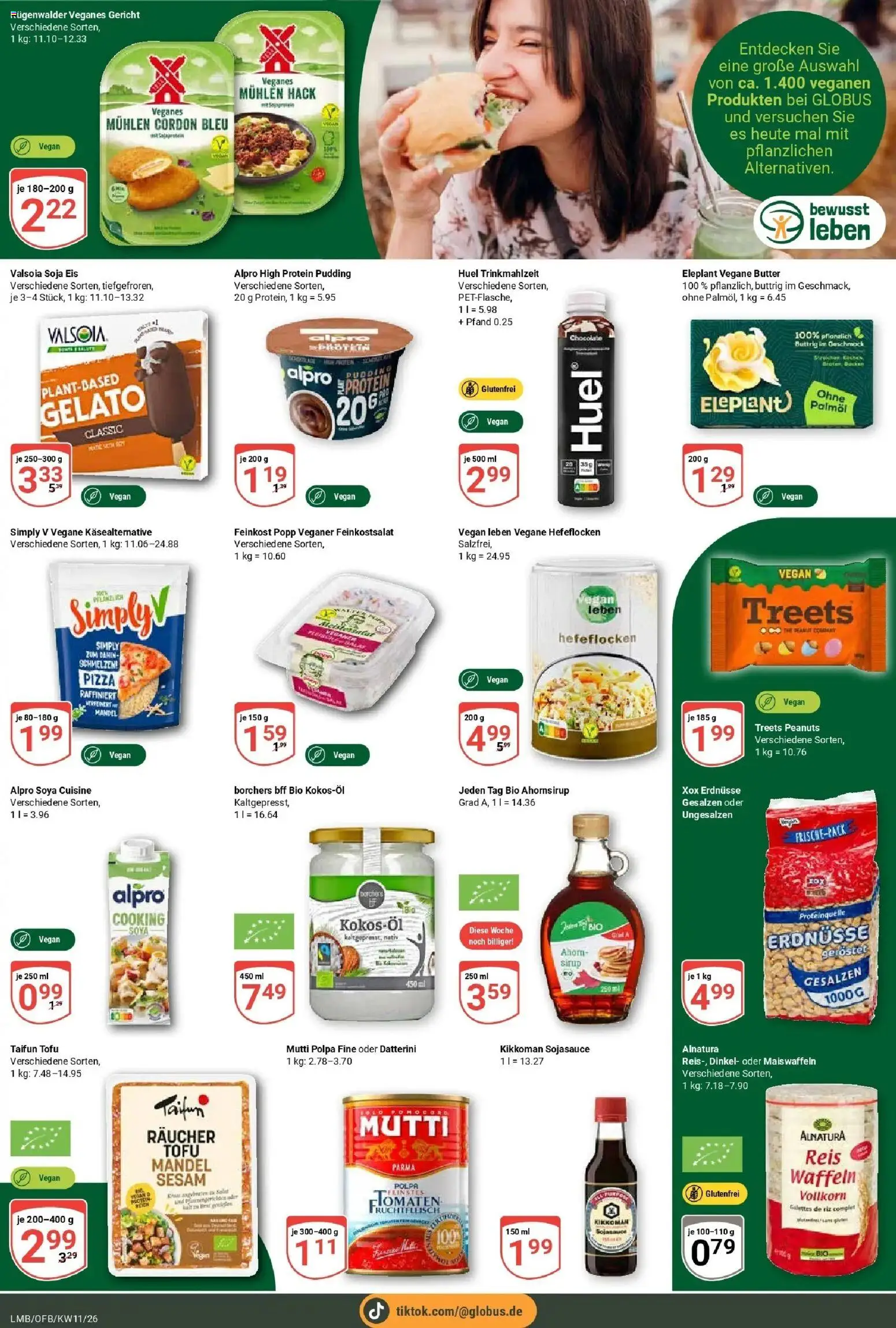 Globus prospekt Limburg	 – gültig ab 09.03.2026 | Seite: 15 | Produkte: Butter, Sirup, Pudding, Alpro