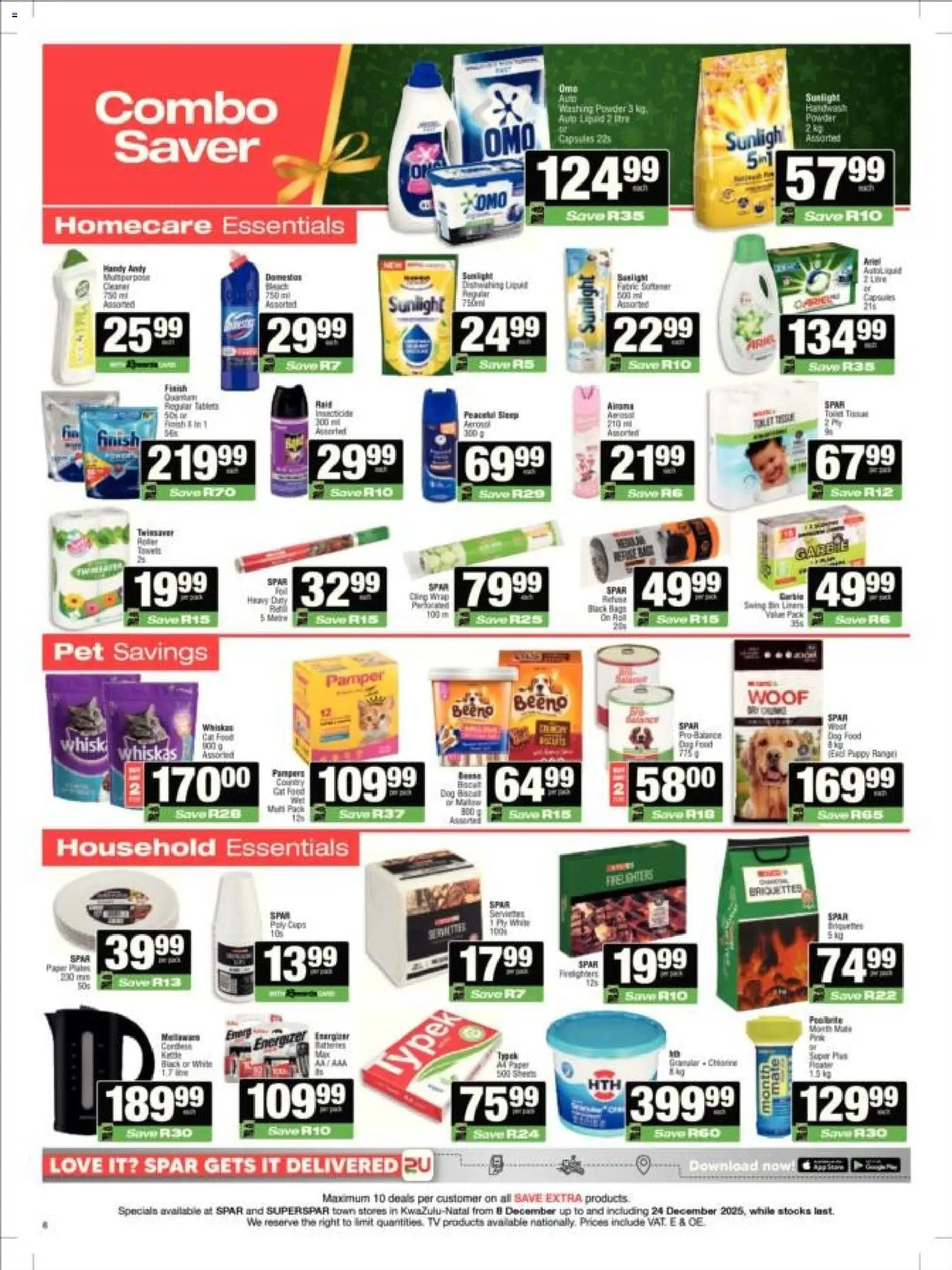 New Superspar catalogue – valid from 08.12.2025 | Page: 6 | Products: TV, Powder, Paper, Dog food