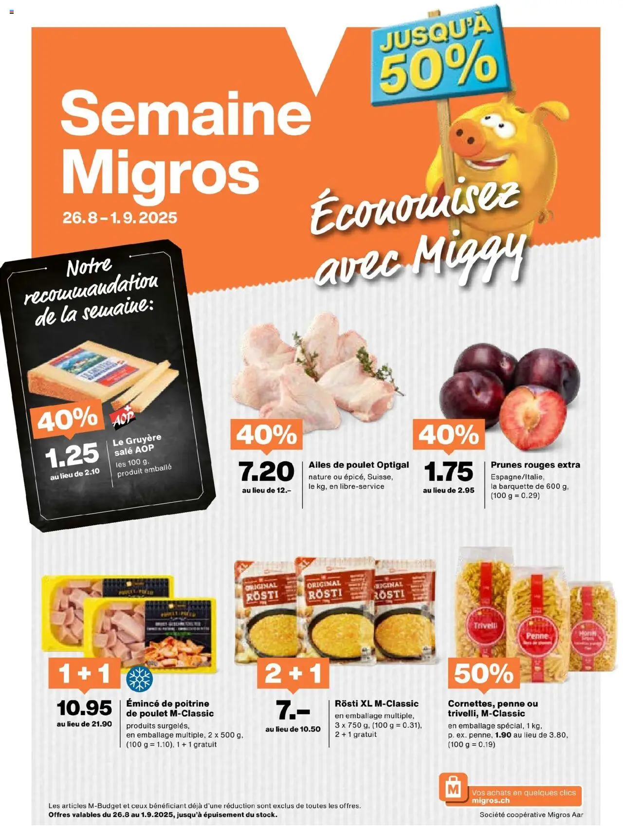 Migros Aktionen FR ab 26.08.2025 | Seite: 1 | Produkte: Pasta