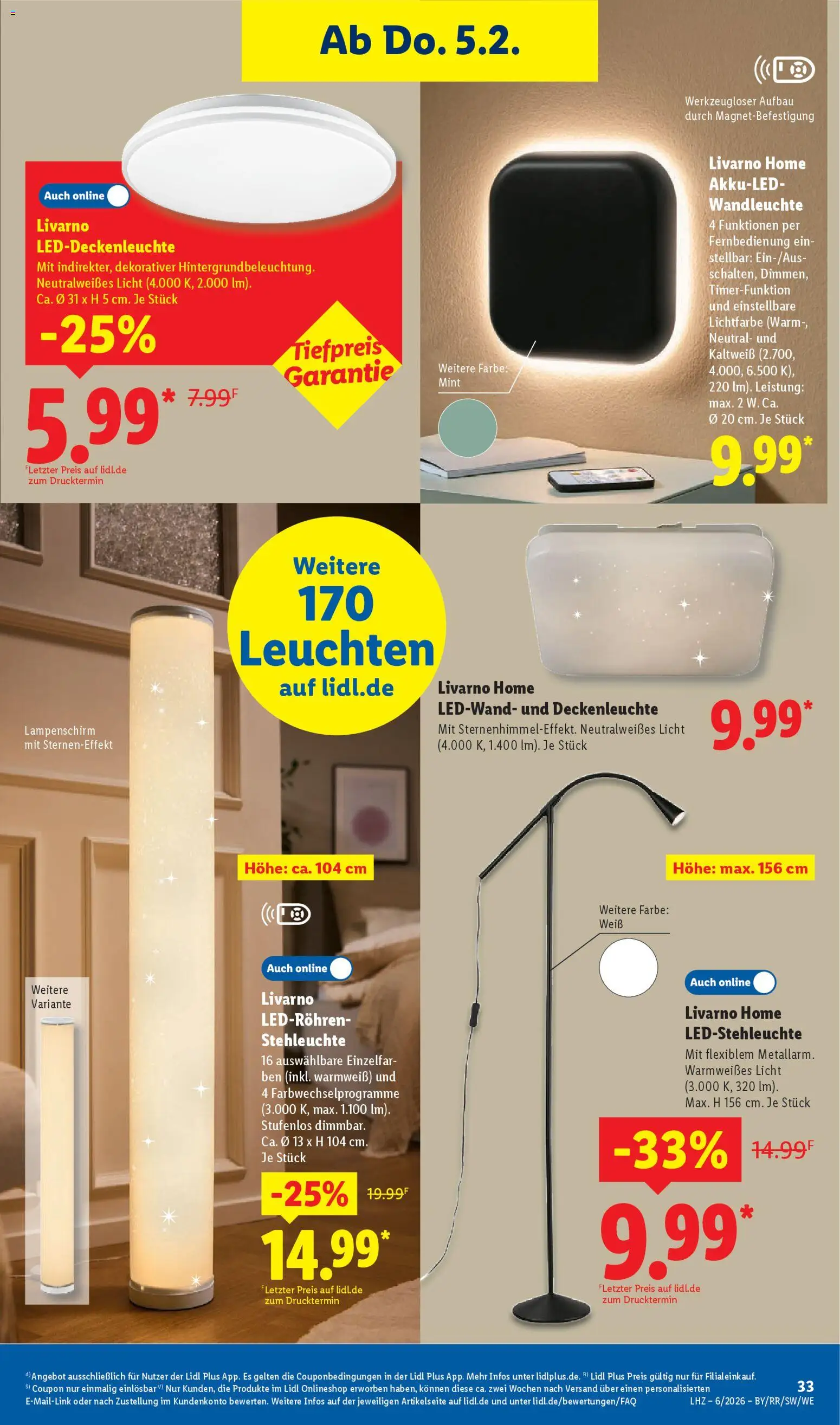 Lidl Prospekt Steinheim am Albuch – gültig ab 02.02.2026 | Seite: 43 | Produkte: Lampenschirm, Wandleuchte