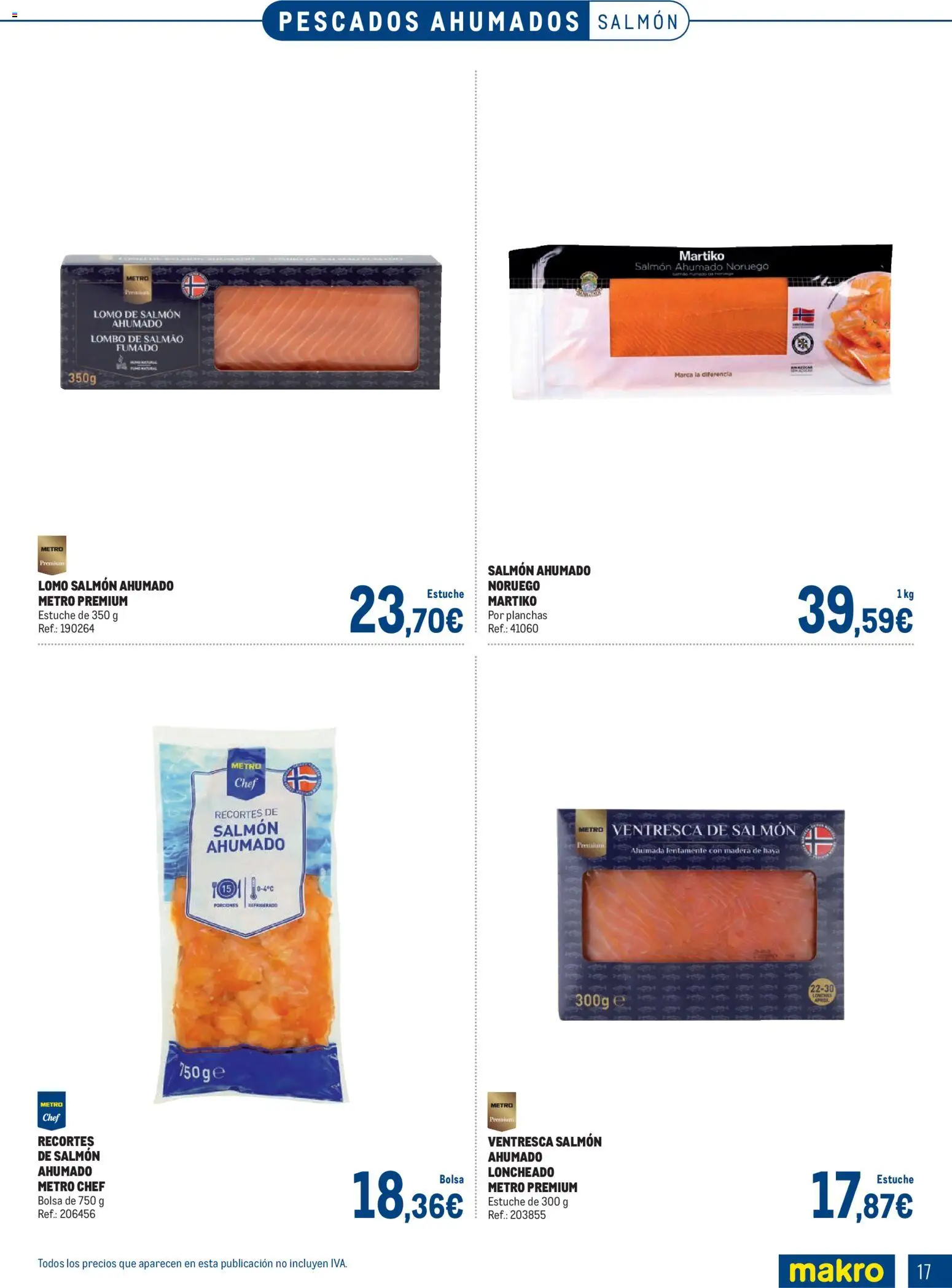 Makro Especial Pescados Norte 4 │ válido desde el 06.04.2026 | Página: 17 | Productos: Bolsa, Salmón ahumado, Loncheado