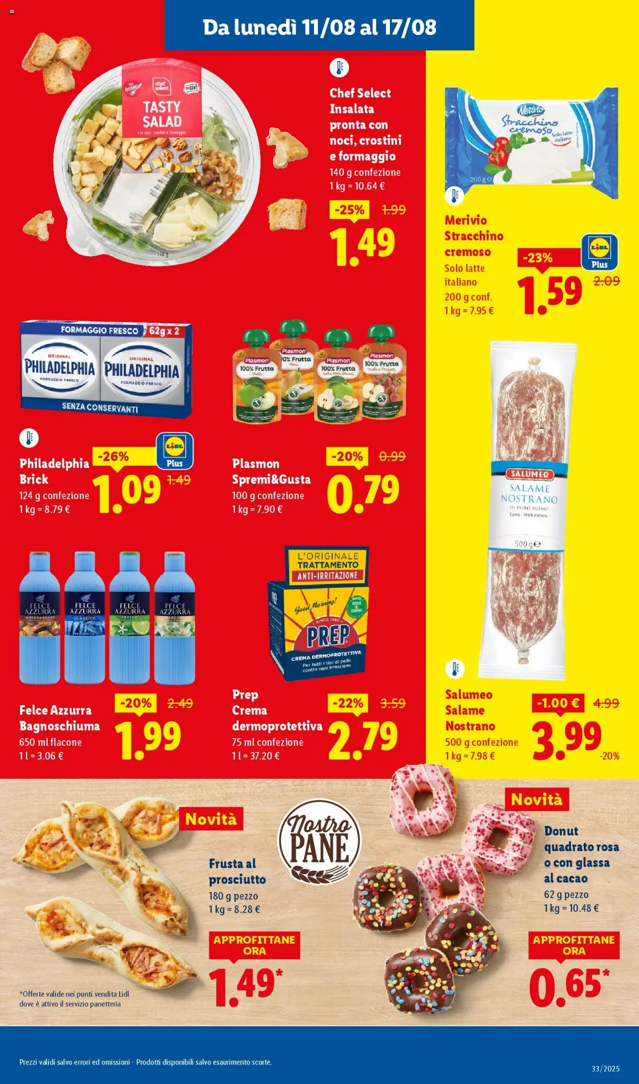 Volantino Lidl del 11.08.2025 | Pagina: 13 | Prodotti: Crema, Salame, Suino, Prosciutto