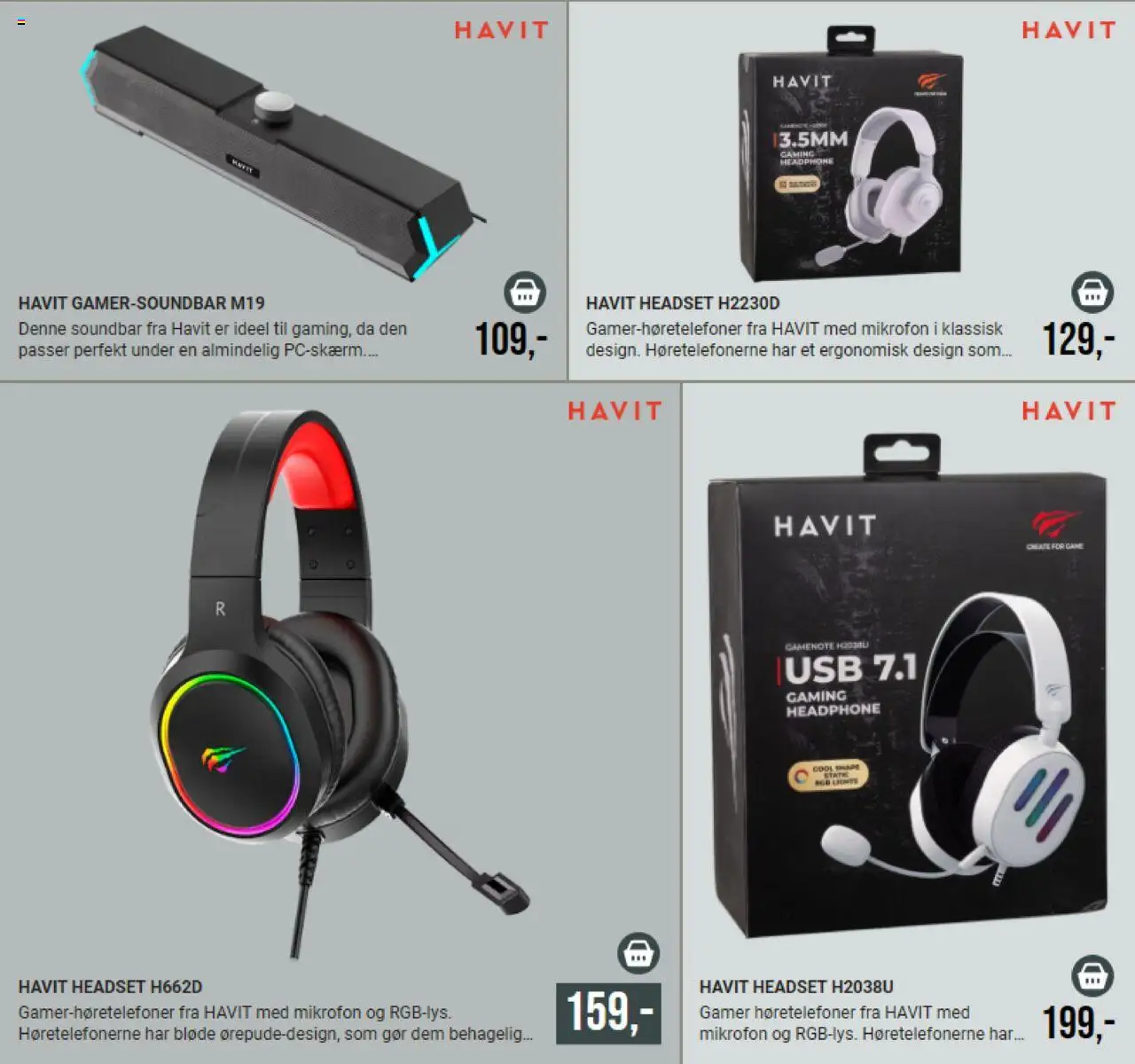 Harald Nyborg tilbudsavis – gyldig fra 01.10.2025 | Side: 4 | Produkter: Soundbar, Høretelefoner, Søm, Mikrofon