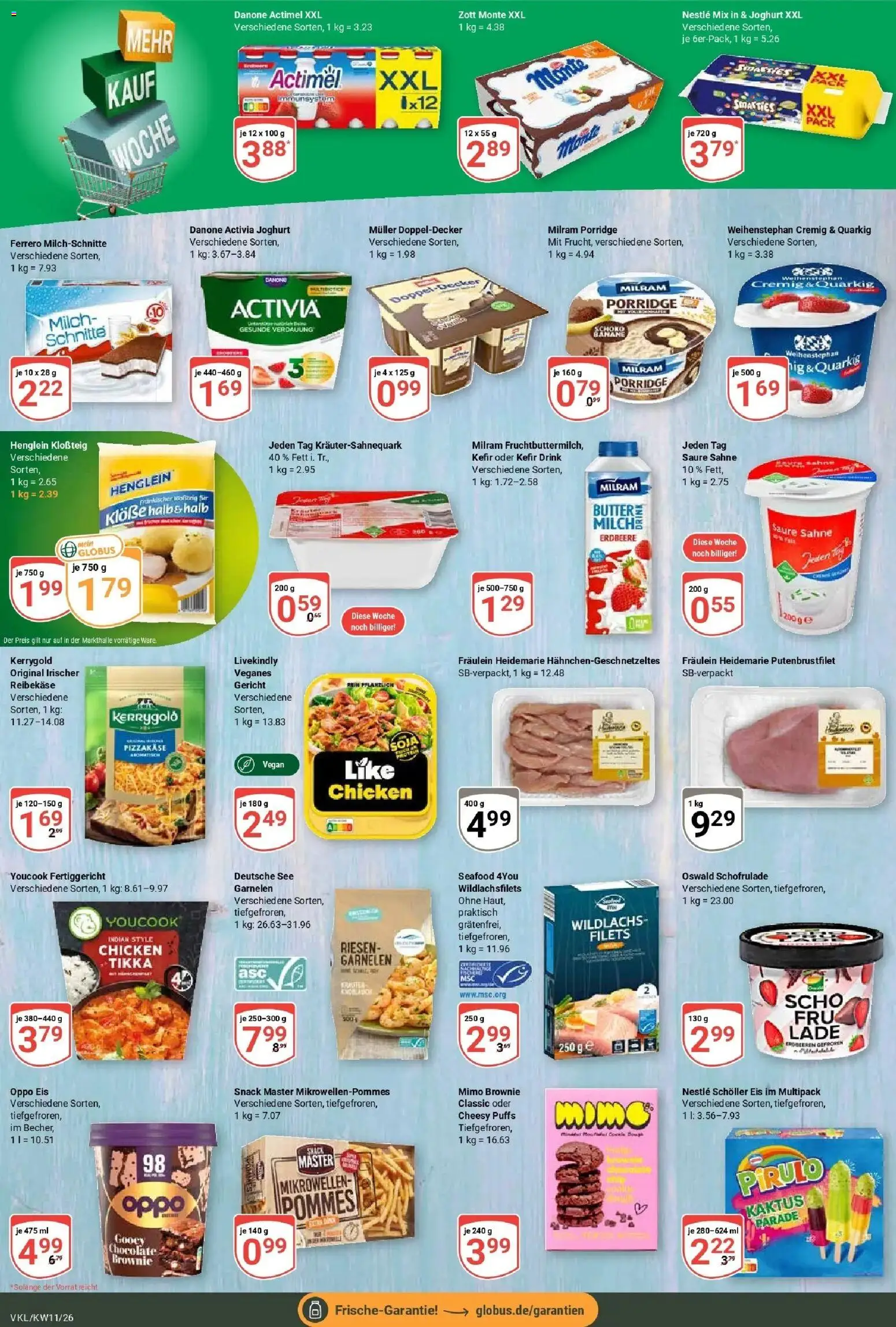 Globus prospekt Völklingen	 – gültig ab 09.03.2026 | Seite: 10 | Produkte: Youcook, Milram, Reibekase, Sahne