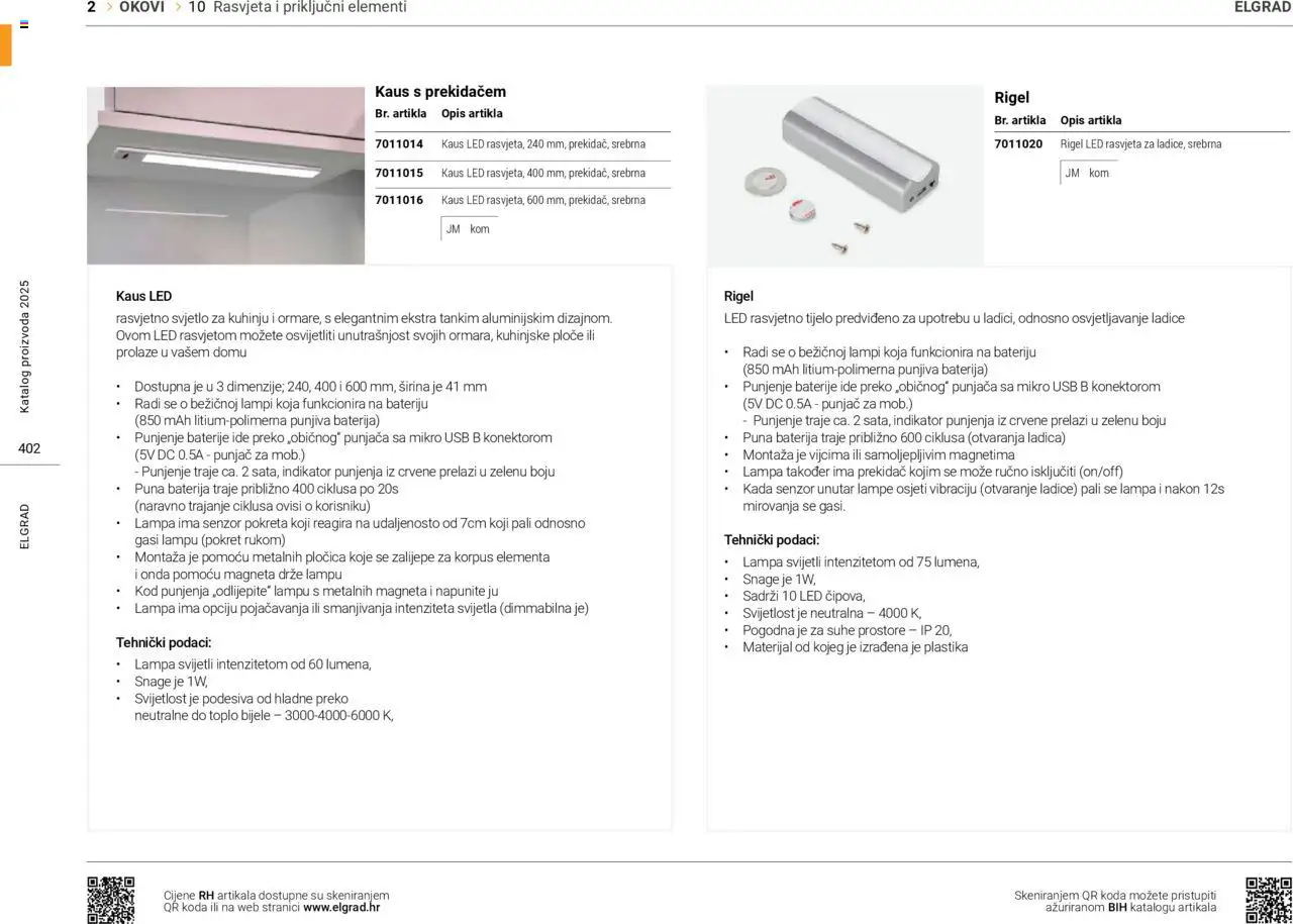 Elgrad katalog | vrijedi od 06.10.2025 | Stranica: 402 | Proizvodi: Rasvjeta, Ladice, Baterije, USB