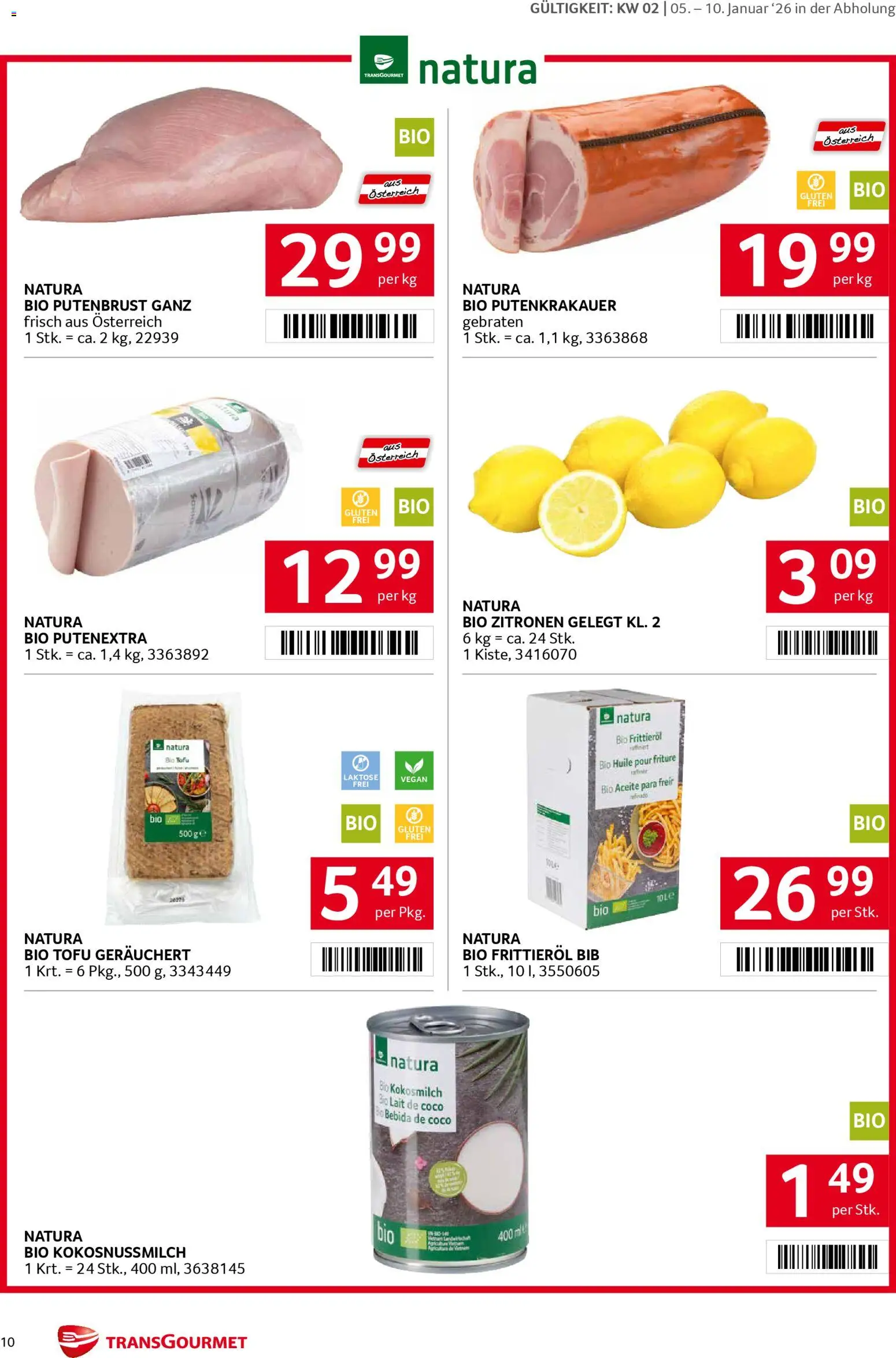 Transgourmet Flugblatt gültig ab 05.01.2026 | Seite: 10 | Produkte: Huile à frire