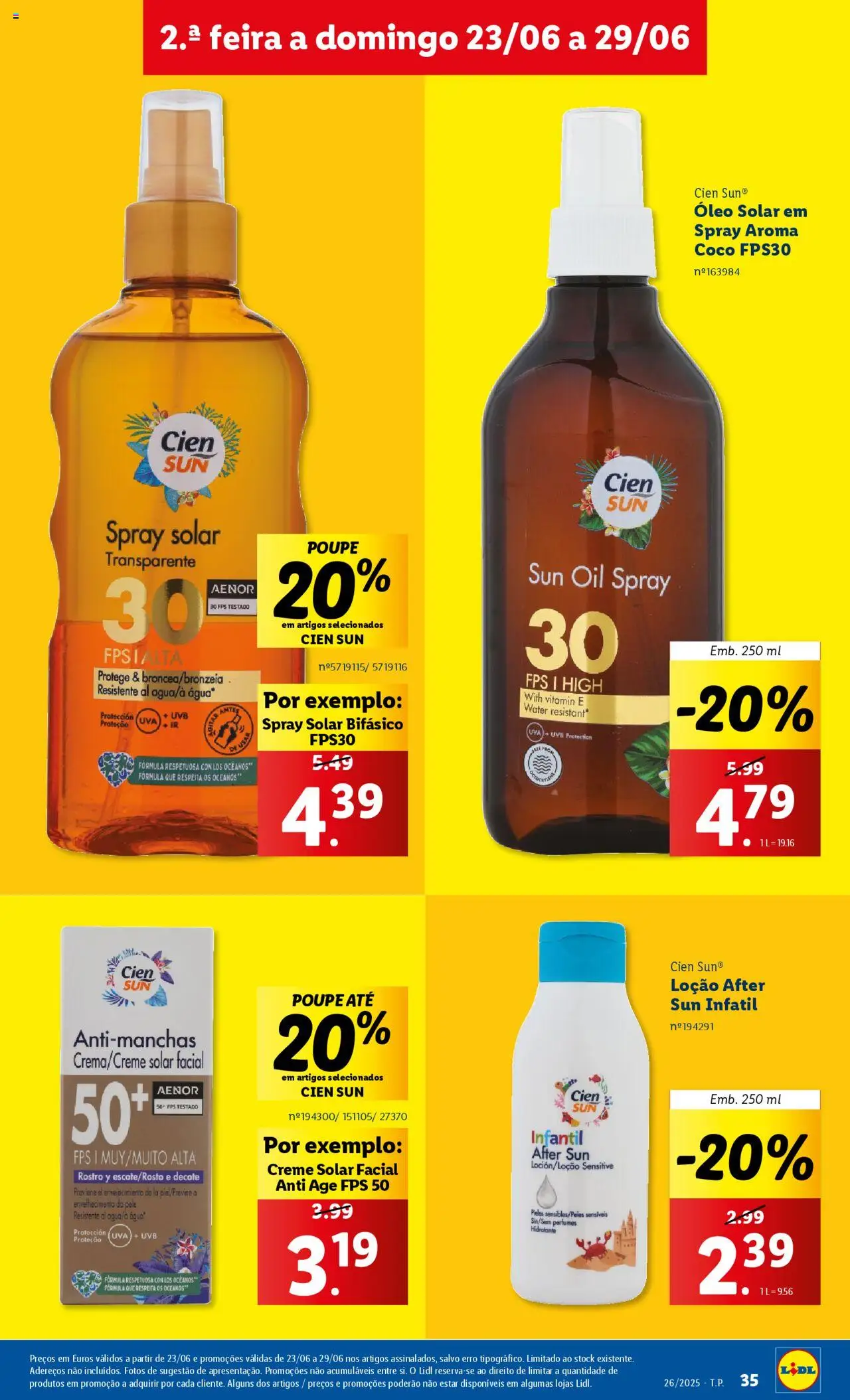 Lidl folheto │ válido de 23.06.2025 | Página: 35 | Produtos: Agua, Perfumes, Óleo, Creme