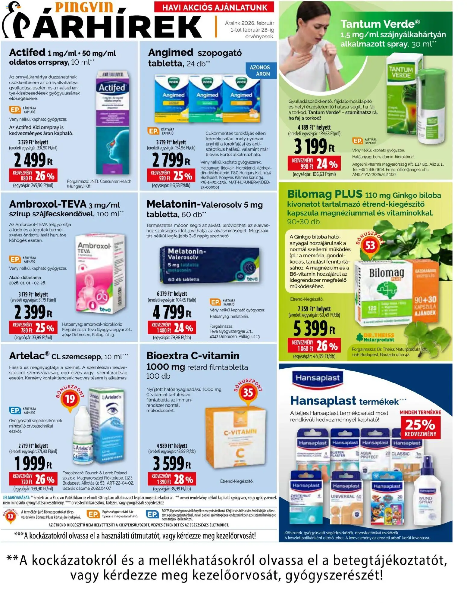 Pingvin Patika akciós ujság - amely érvényes a következő dátumtól: 01.02.2026 | Oldal: 2 | Termékek: Ginkgo biloba