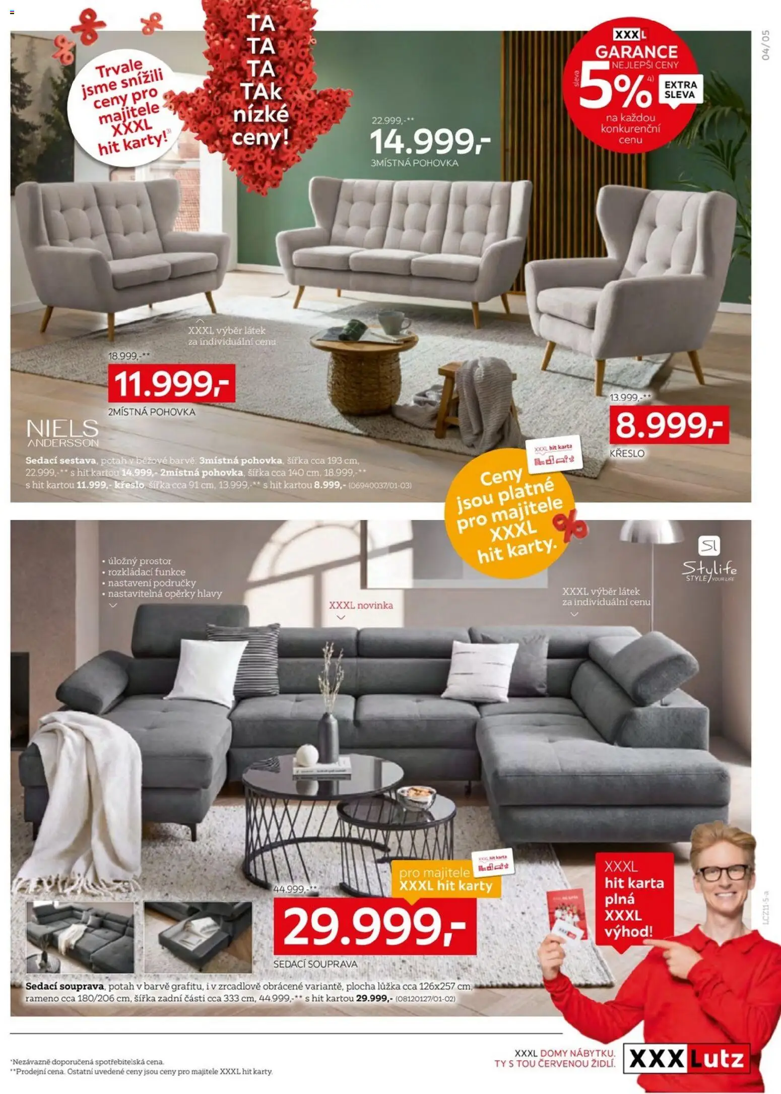 XXXLutz leták od 03.11.2025 | Strana: 5 | Produkty: Sedací souprava, Pohovka, Křeslo, Karty