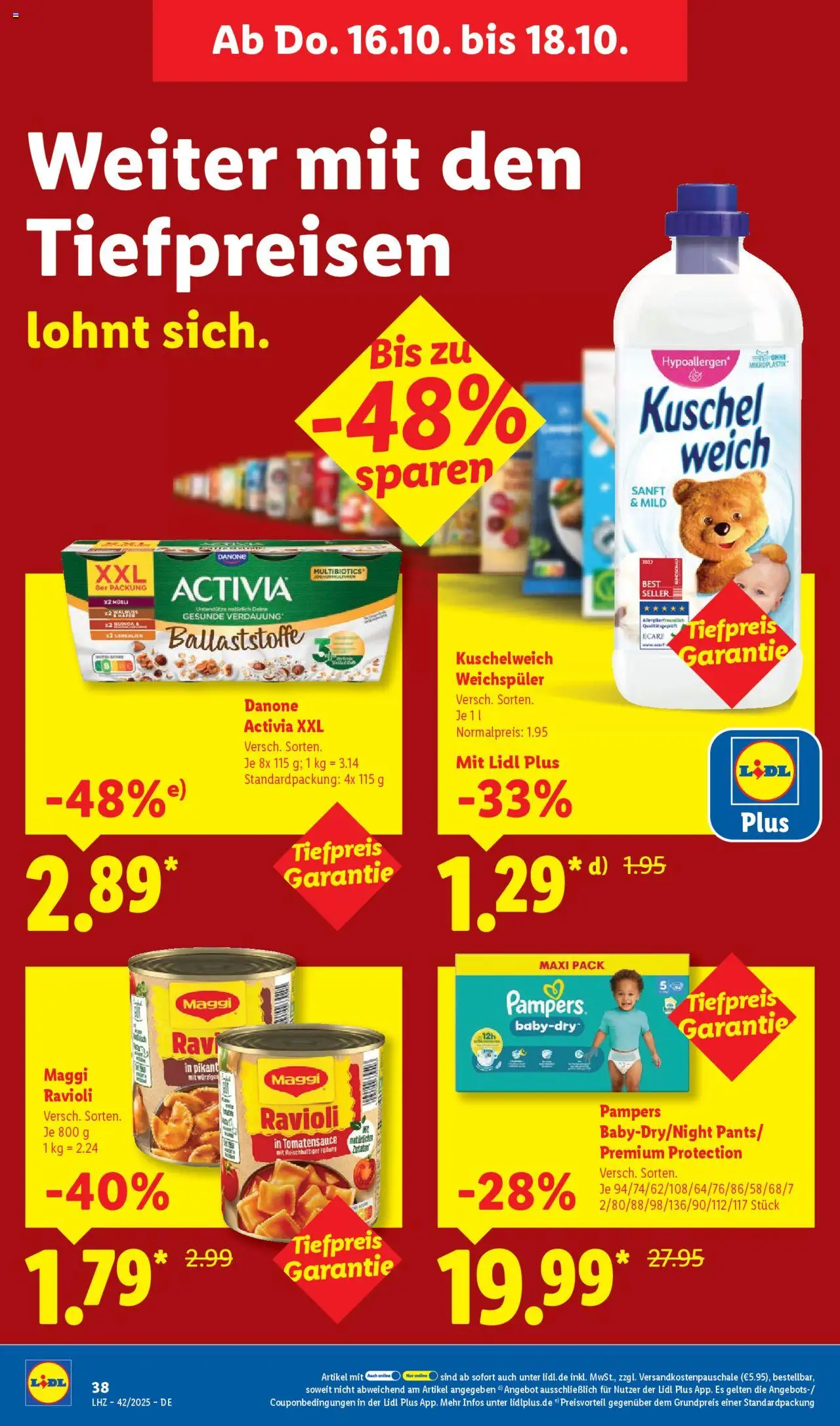 Lidl - Prospekt – gültig ab 13.10.2025 | Seite: 60 | Produkte: Activia, Maggi, Kuschelweich, Weichspüler