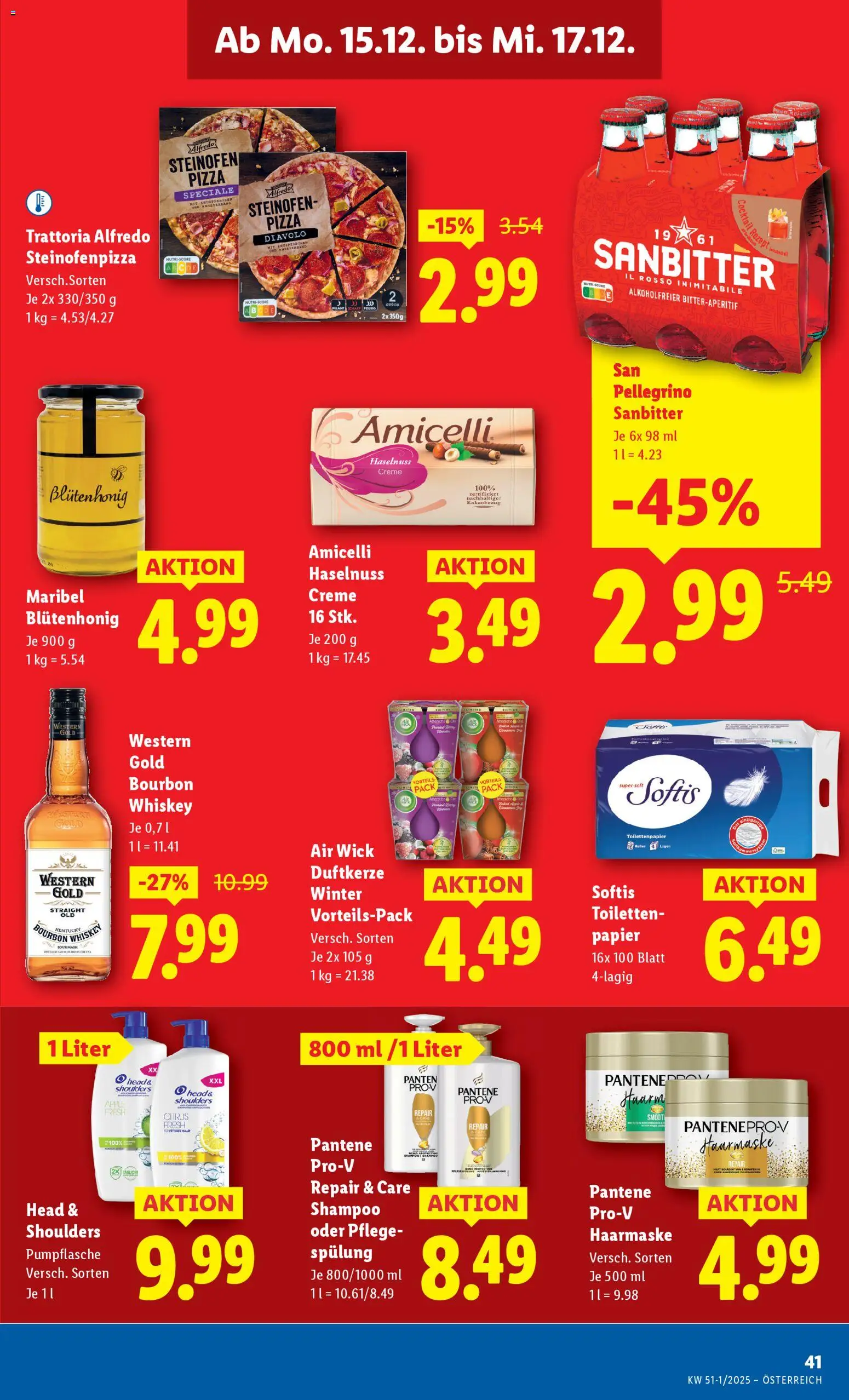 Lidl Flugblatt - Altenmarkt im Pongau, St. Johann im Pongau, Zell am See gültig ab 11.12.2025 | Seite: 45 | Produkte: Whiskey, Spülung, Creme, Bourbon