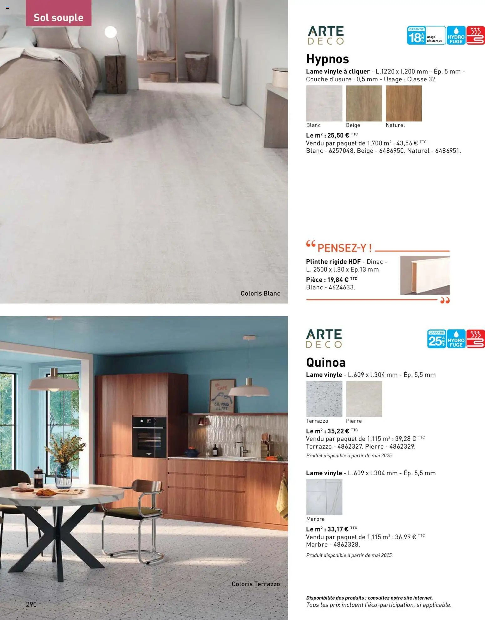 {H1} | Page: 290 | Produits: Plinthe, Quinoa, Café