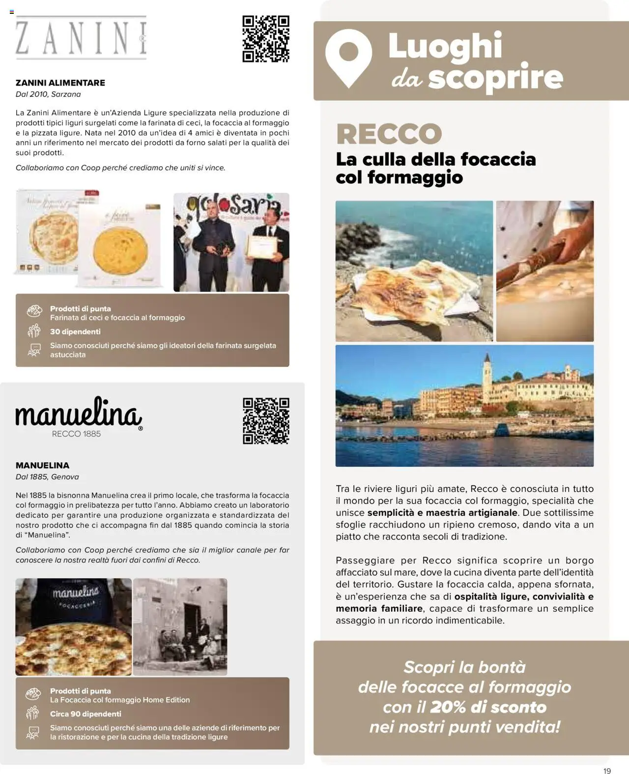 Volantino COOP del 09.10.2025 | Pagina: 19 | Prodotti: Focaccia, Ceci, Formaggio, Piatto